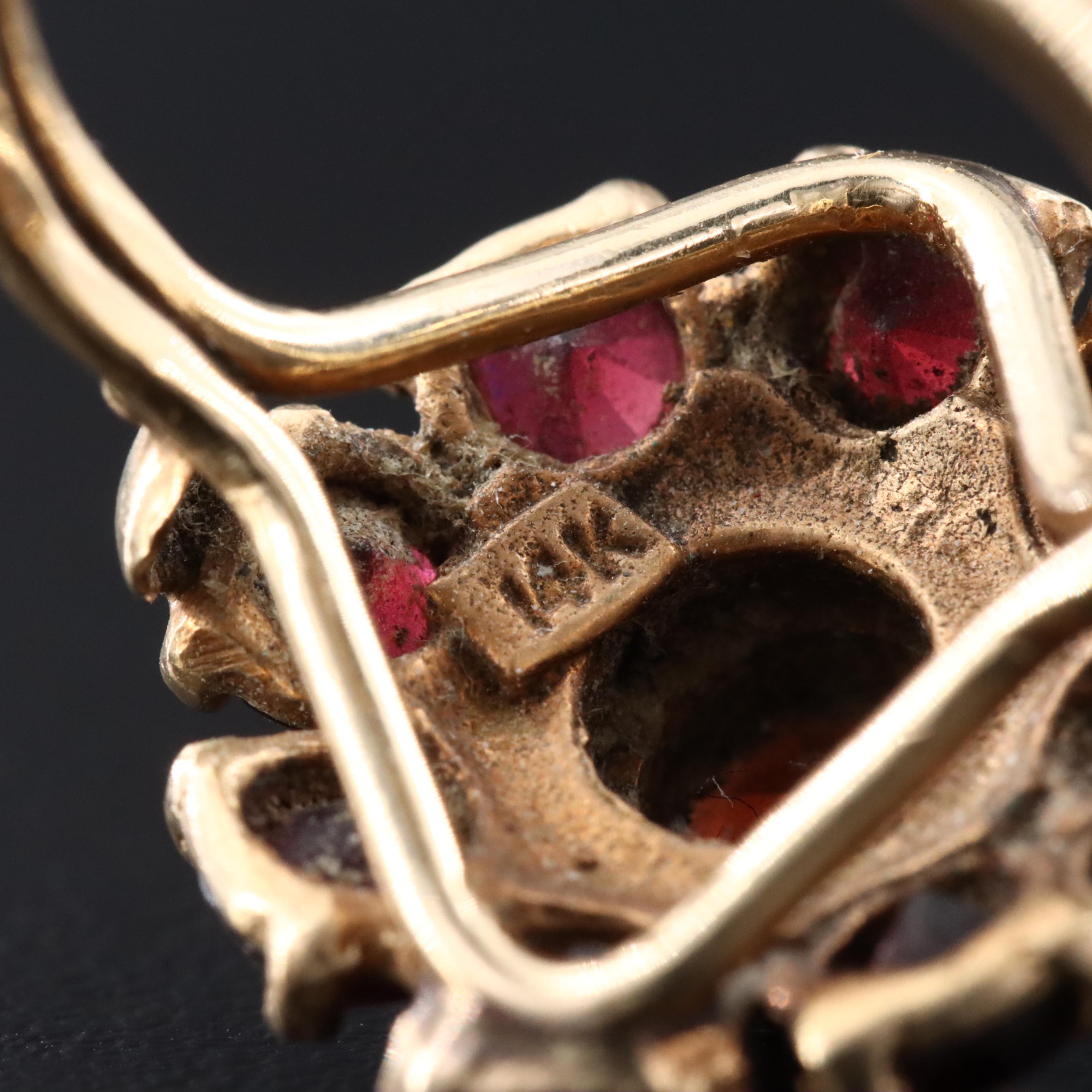 Vintage 14K Ring Garnet Ring