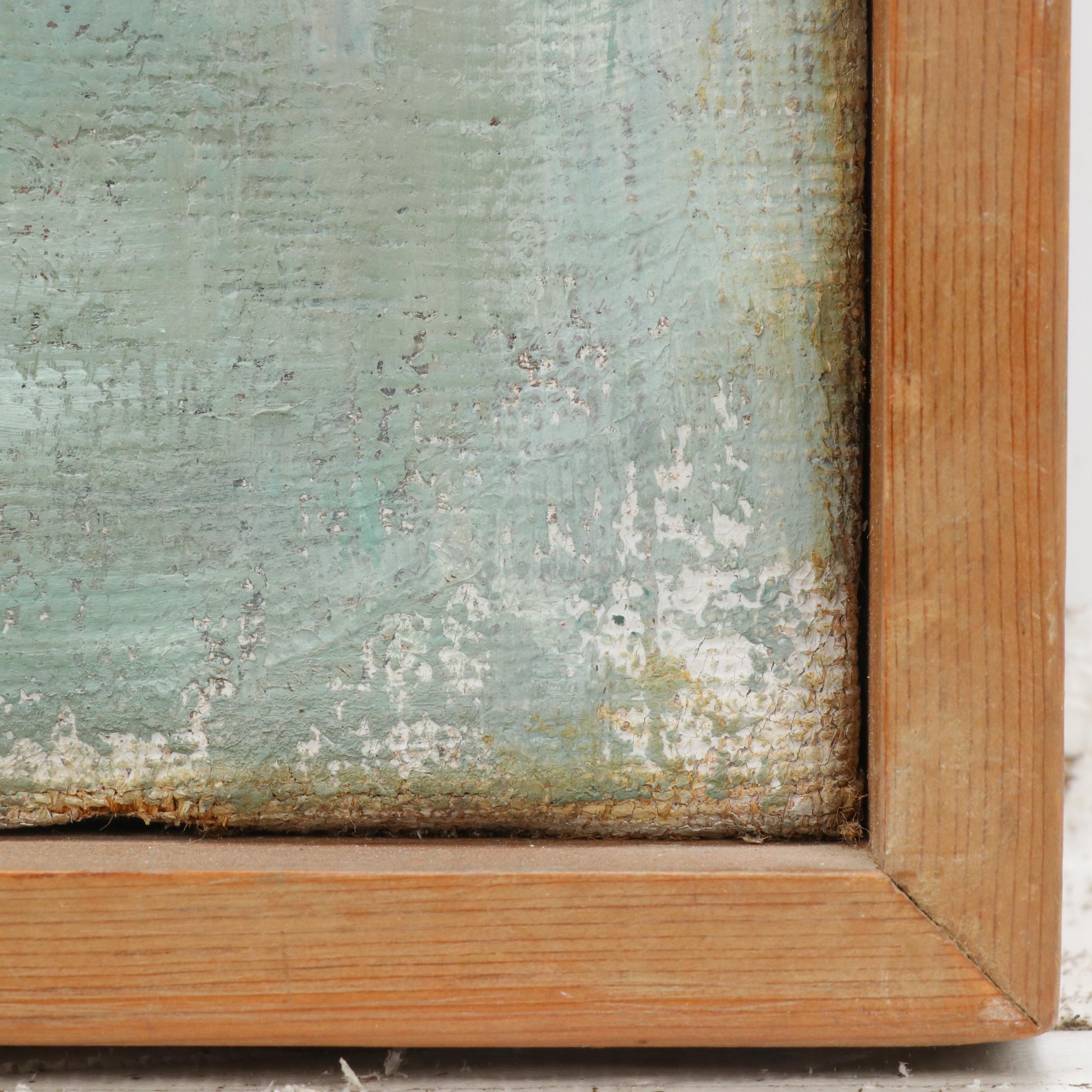 Marilyn Cramer Modern Dock Scene Oil Painting, Mid-Late 20th Century