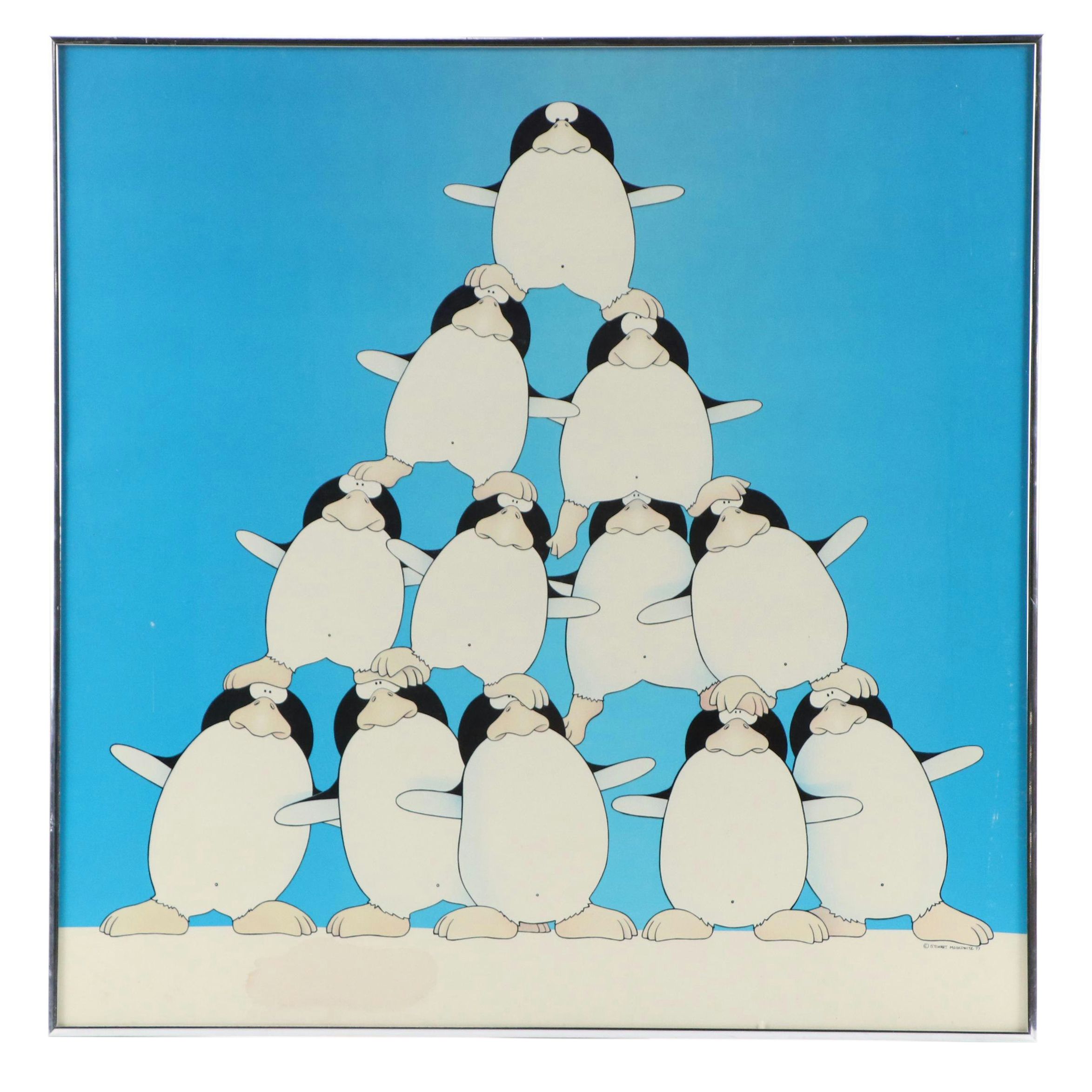 Offset Lithograph After Stewart Moskowitz "The Corporation," Late 20th Century