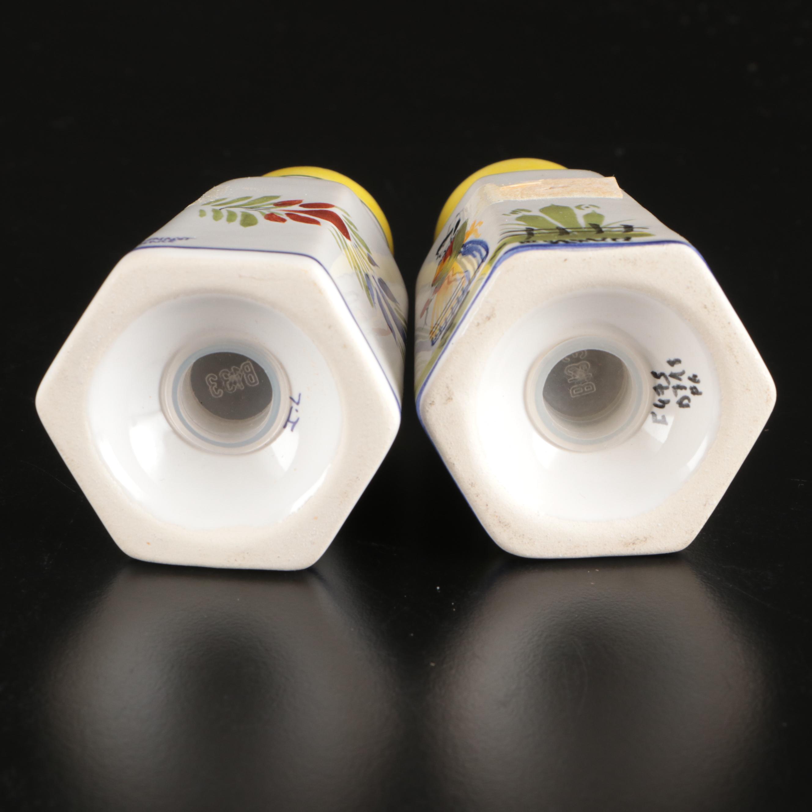 Henriot Quimper Faience Fish Shaped Dish and Table Accessories