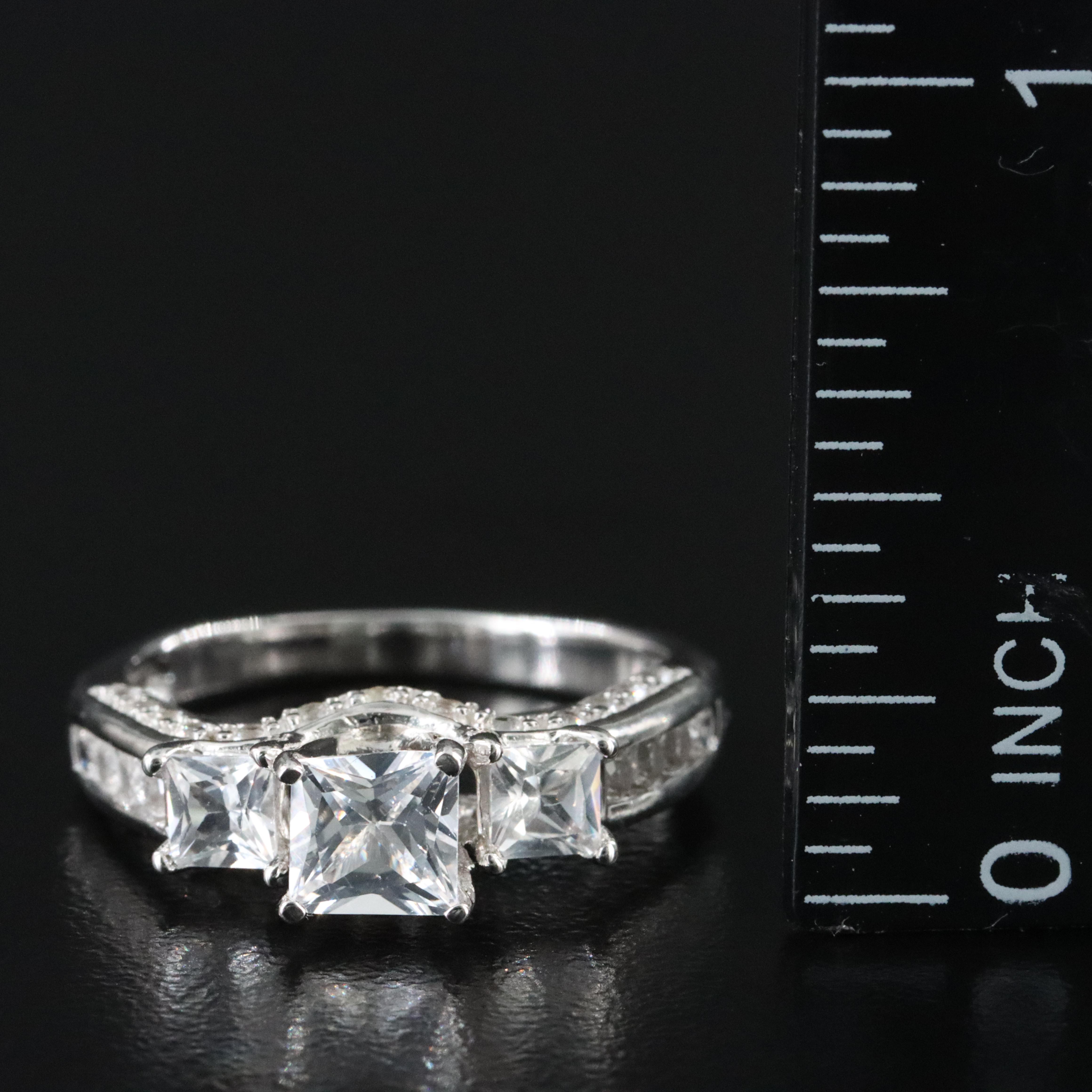 Sterling White Sapphire Ring