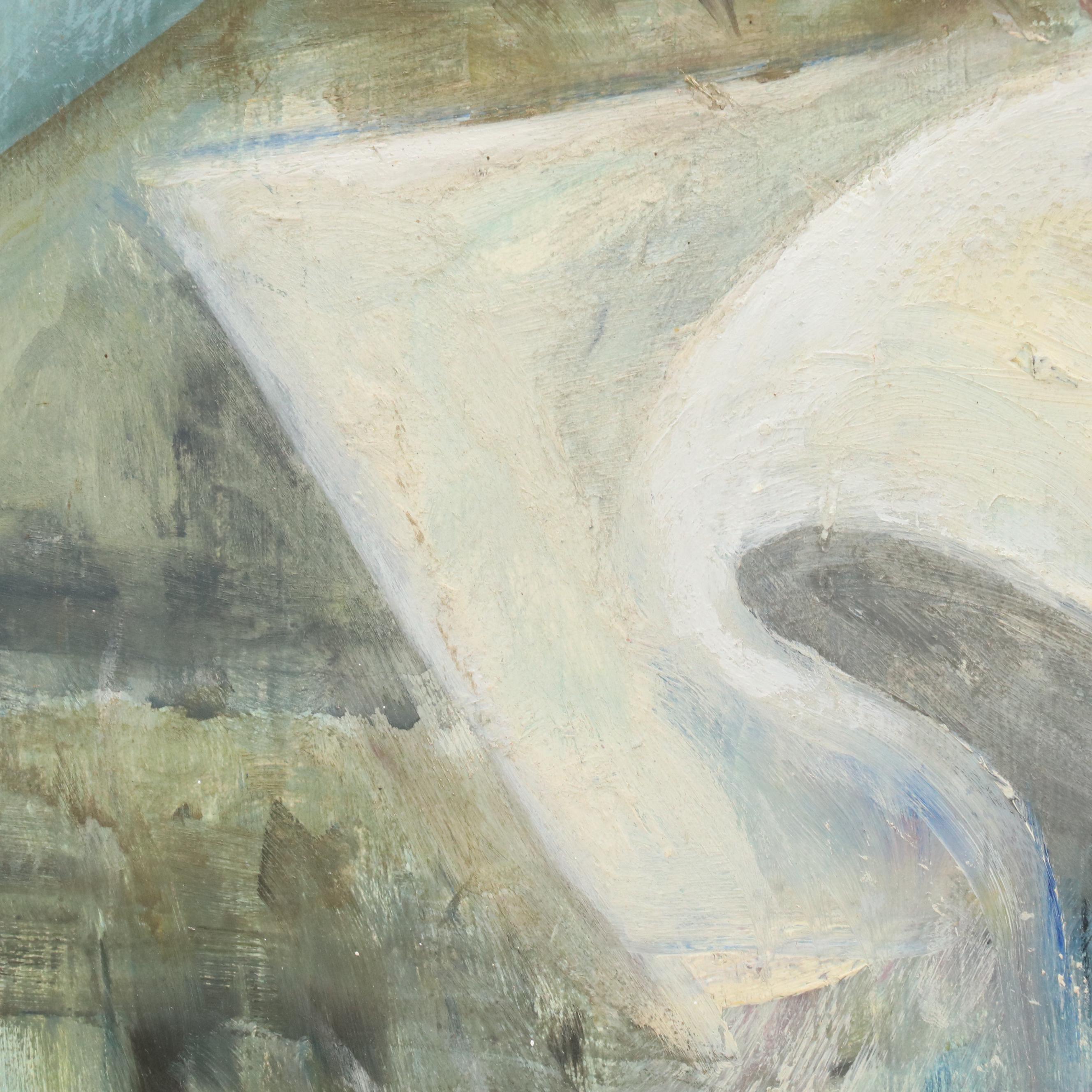 Marilyn Cramer Modern Mixed Media Painting "Still Life by a Window"