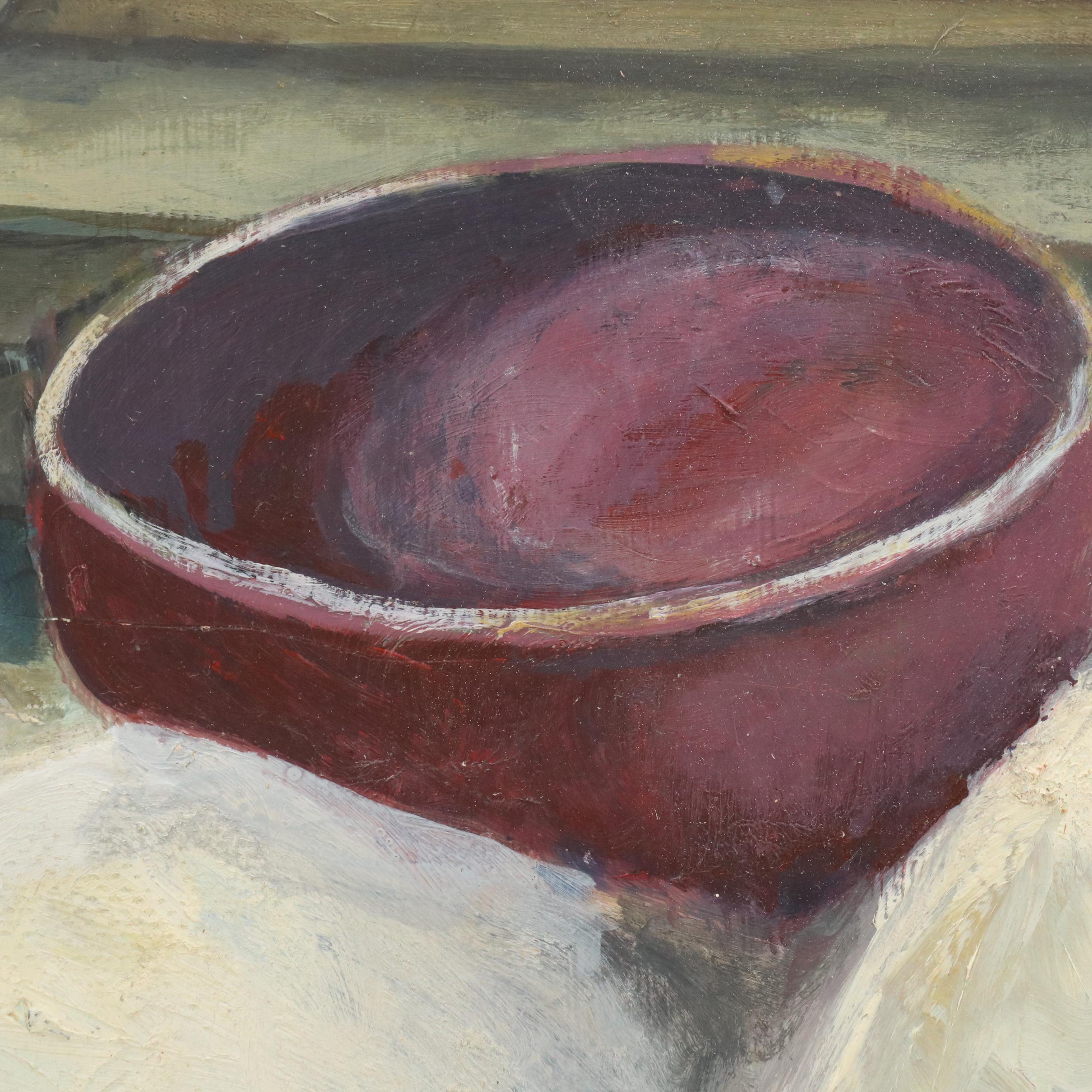 Marilyn Cramer Modern Mixed Media Painting "Still Life by a Window"