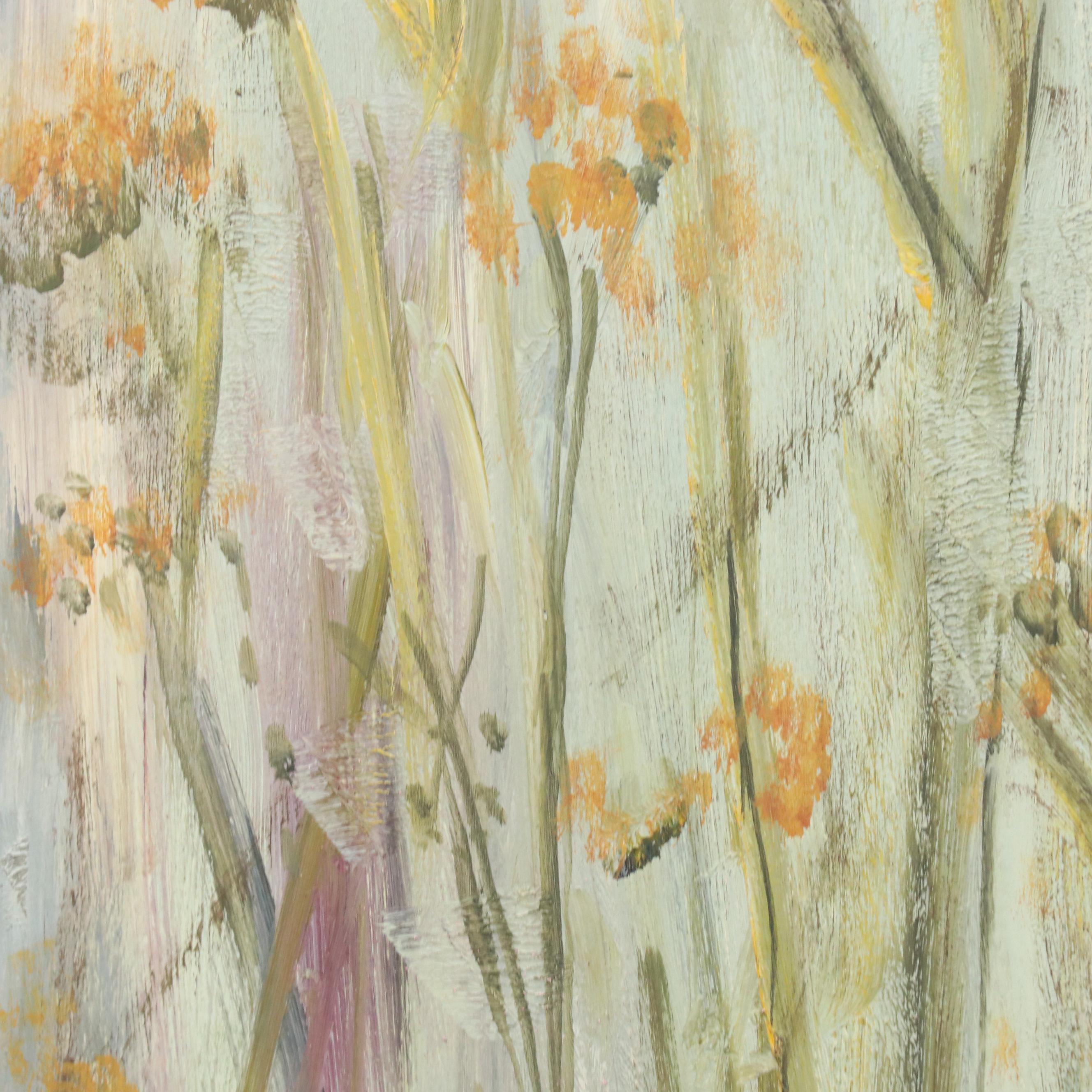 Marilyn Cramer Modern Mixed Media Painting "Still Life by a Window"