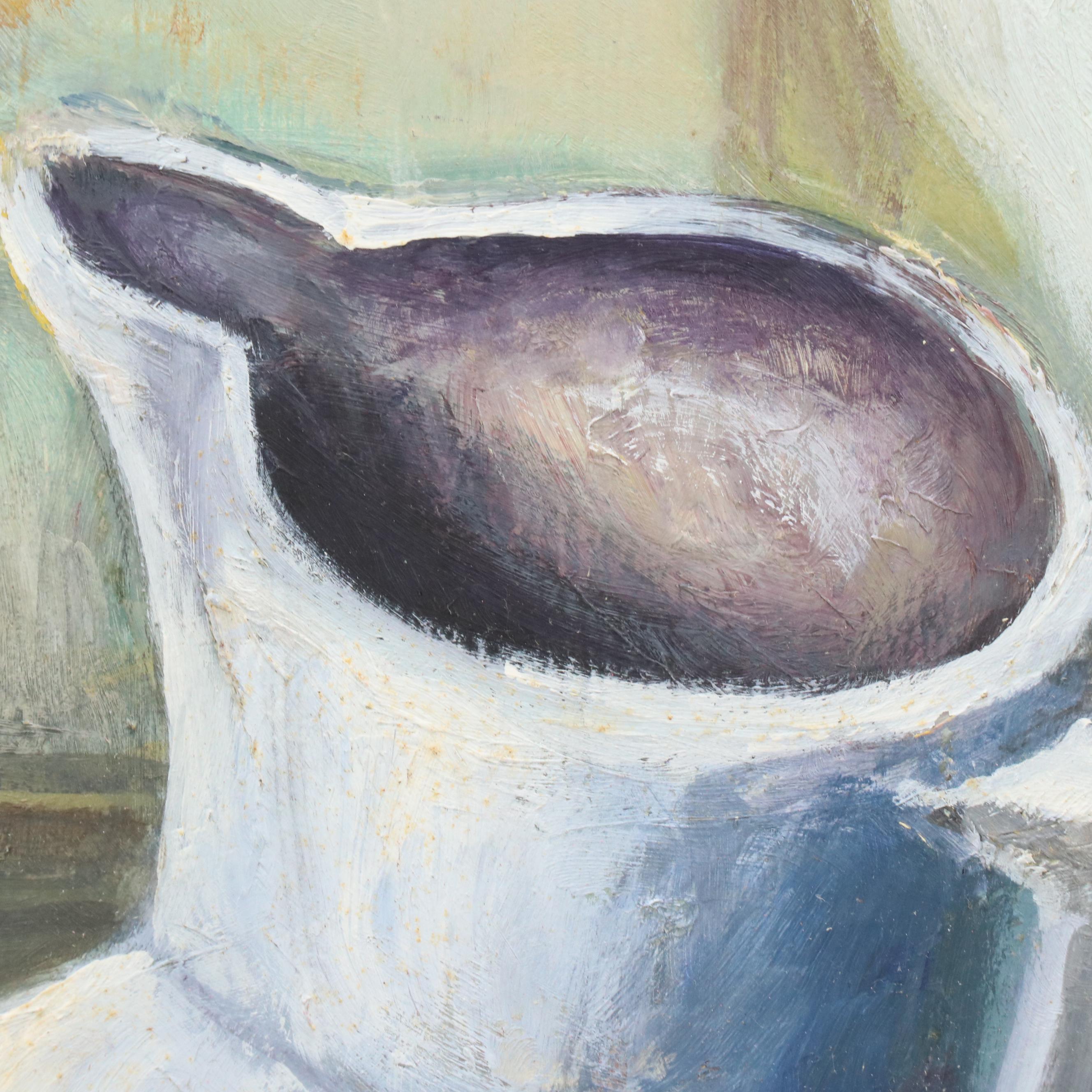 Marilyn Cramer Modern Mixed Media Painting "Still Life by a Window"