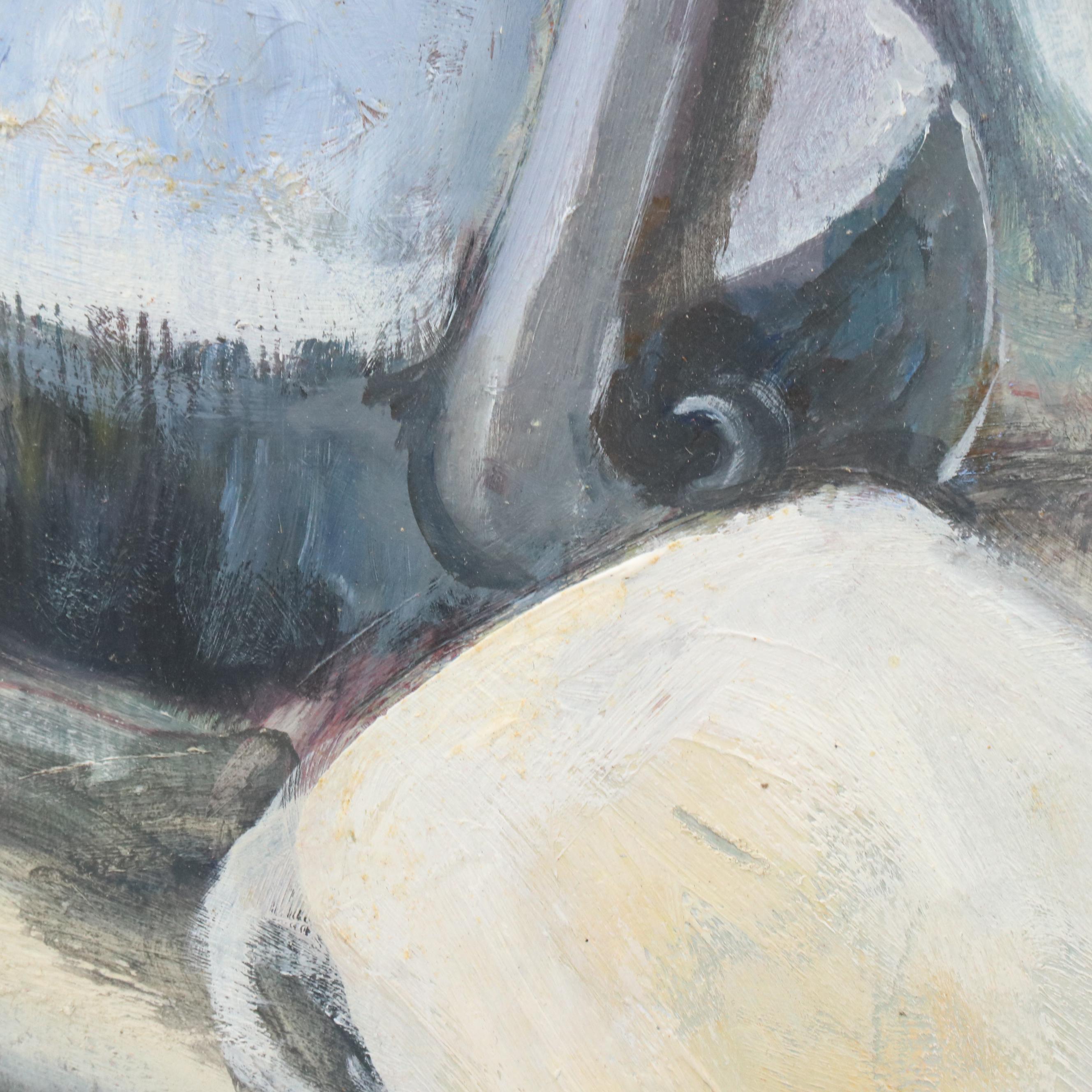 Marilyn Cramer Modern Mixed Media Painting "Still Life by a Window"