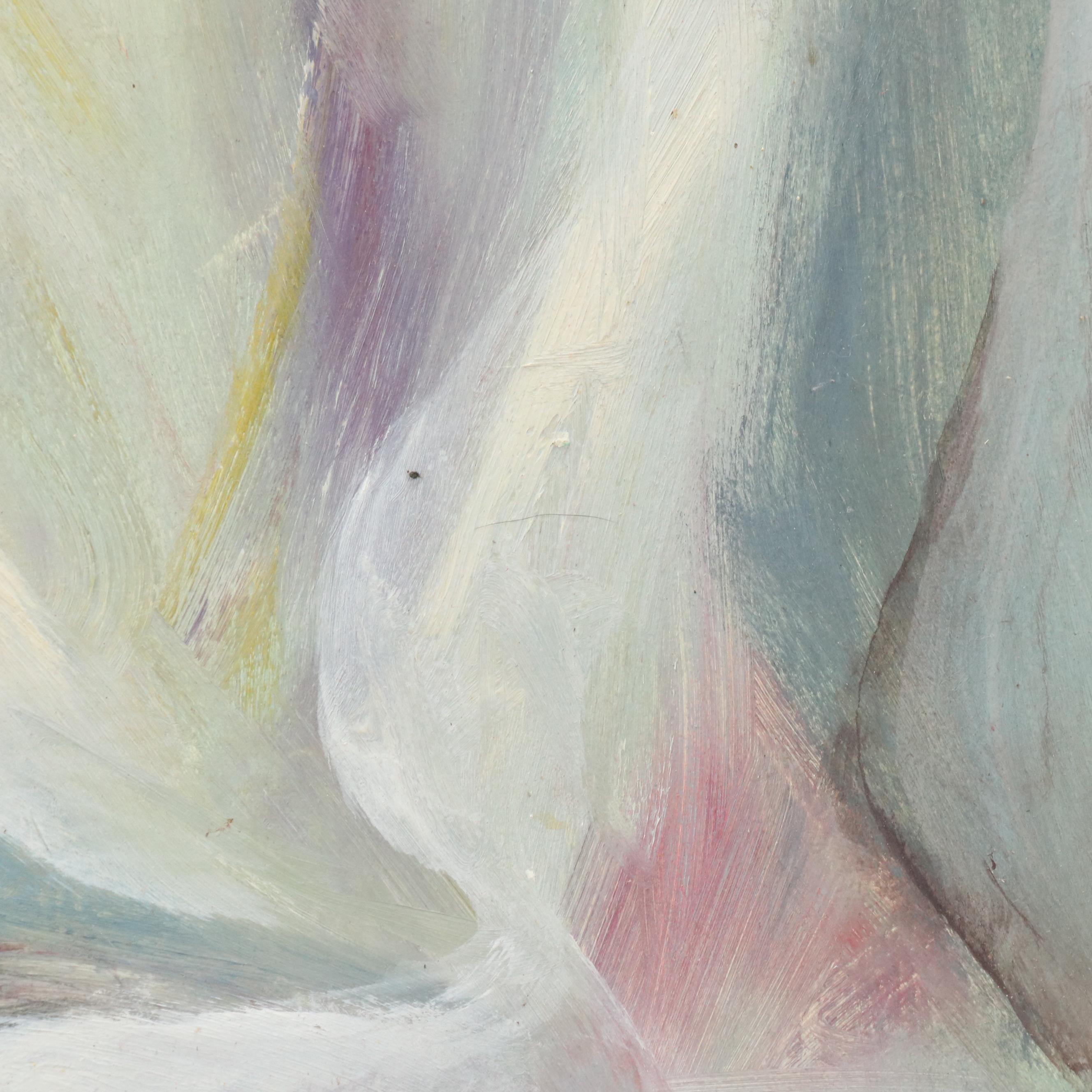 Marilyn Cramer Modern Mixed Media Painting "Still Life by a Window"