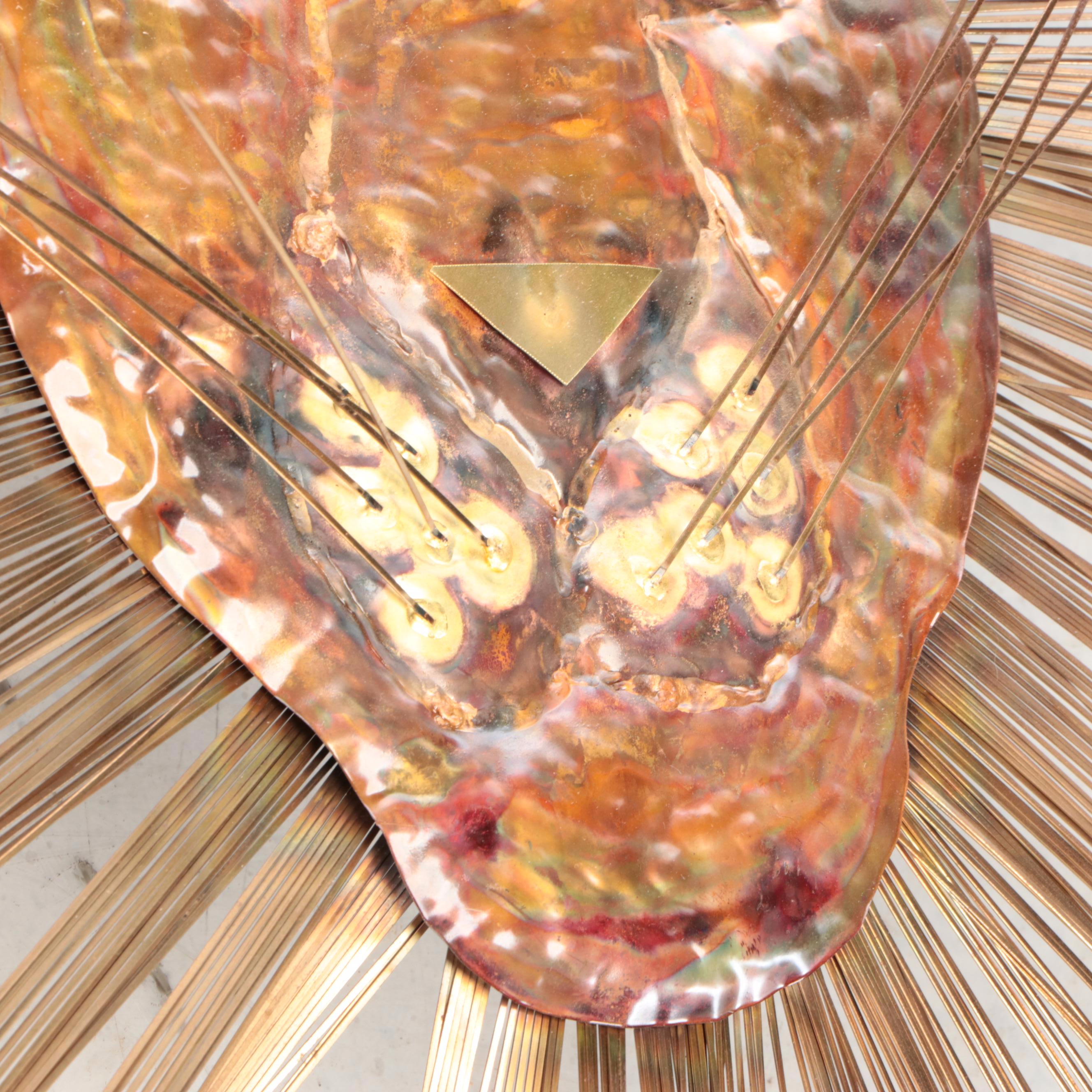 Hammered Metal Lion Wall Art