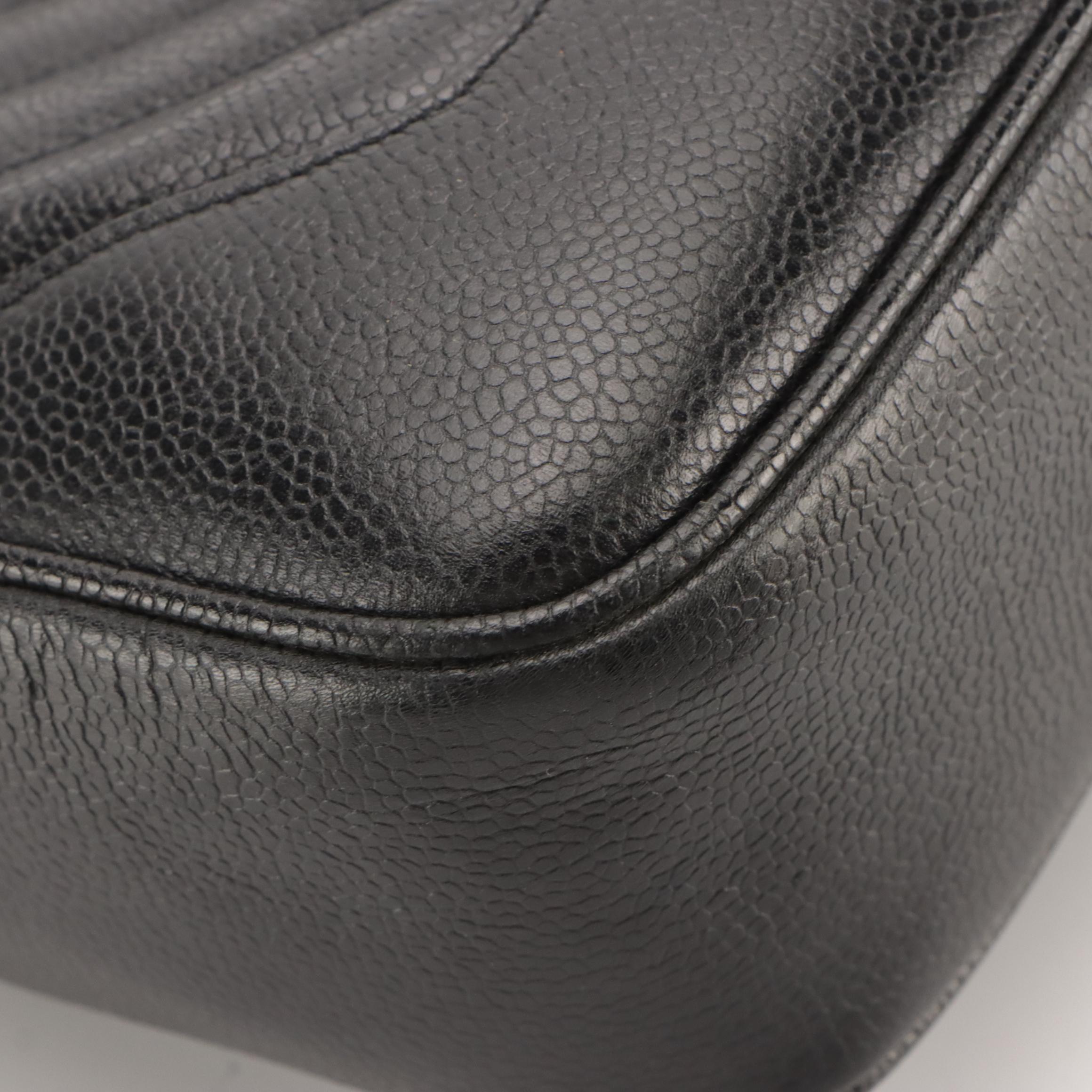 Chanel Two-Way Bag in Chevron Quilted Caviar Leather