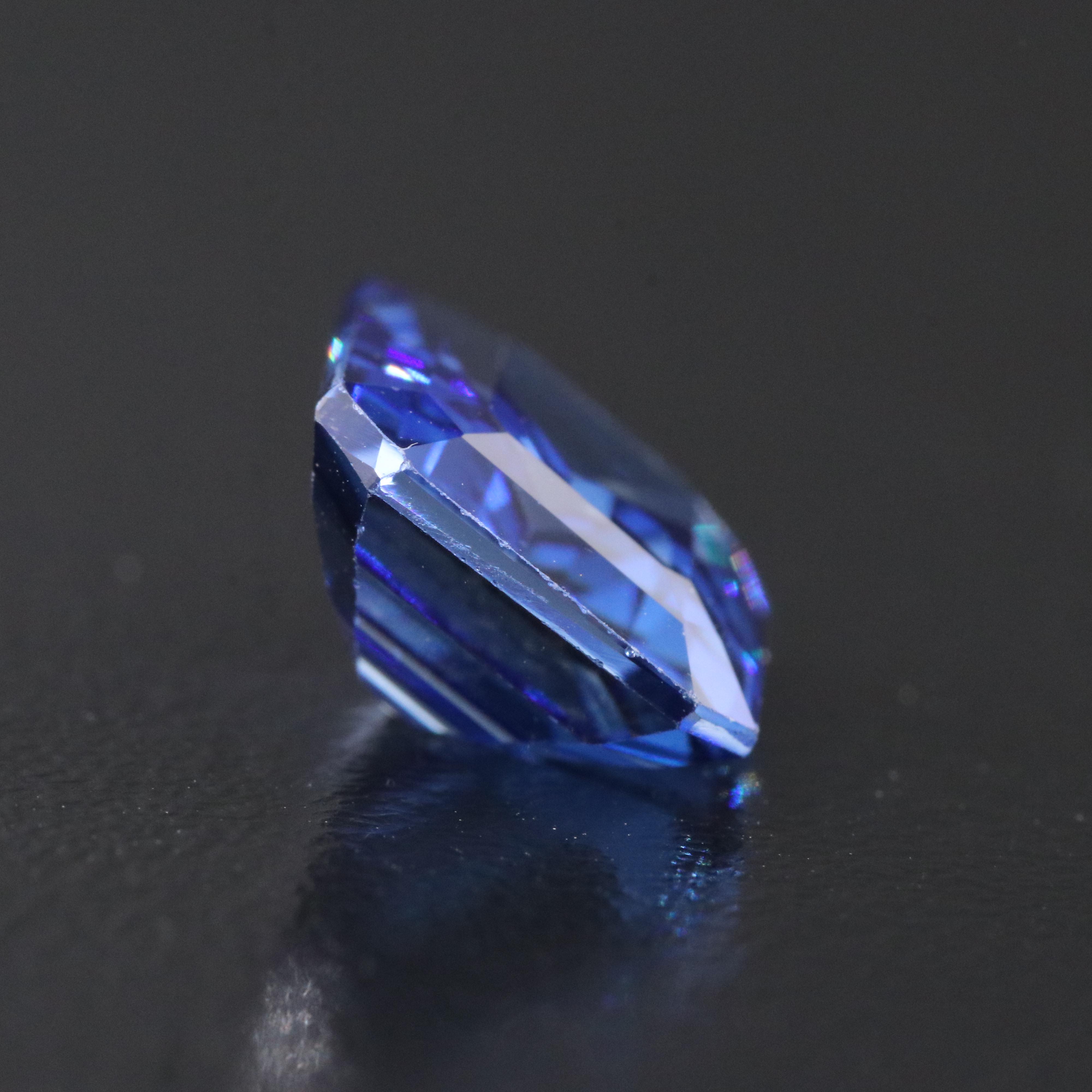 Loose 7.39 CT Lab Grown Sapphire
