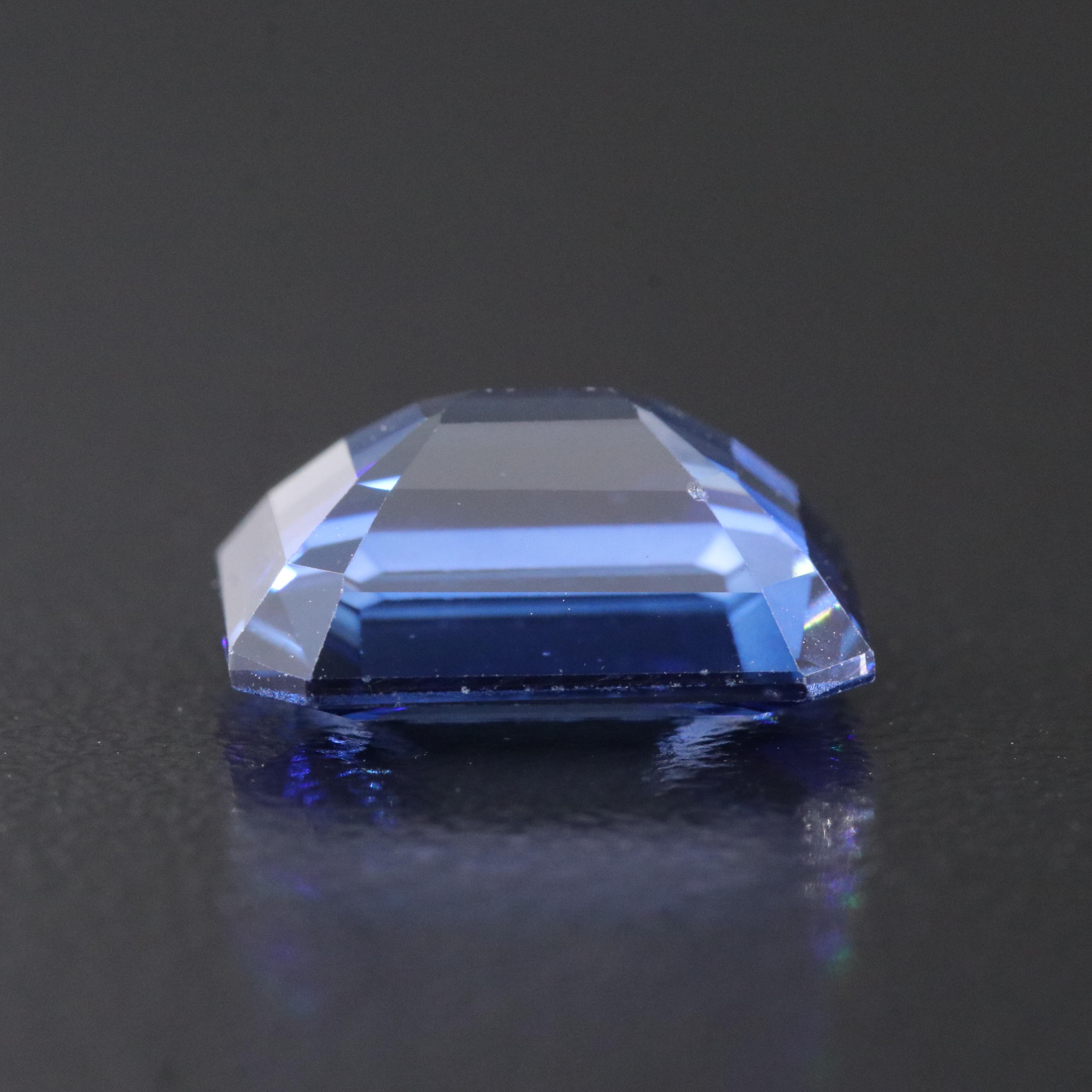 Loose 7.39 CT Lab Grown Sapphire