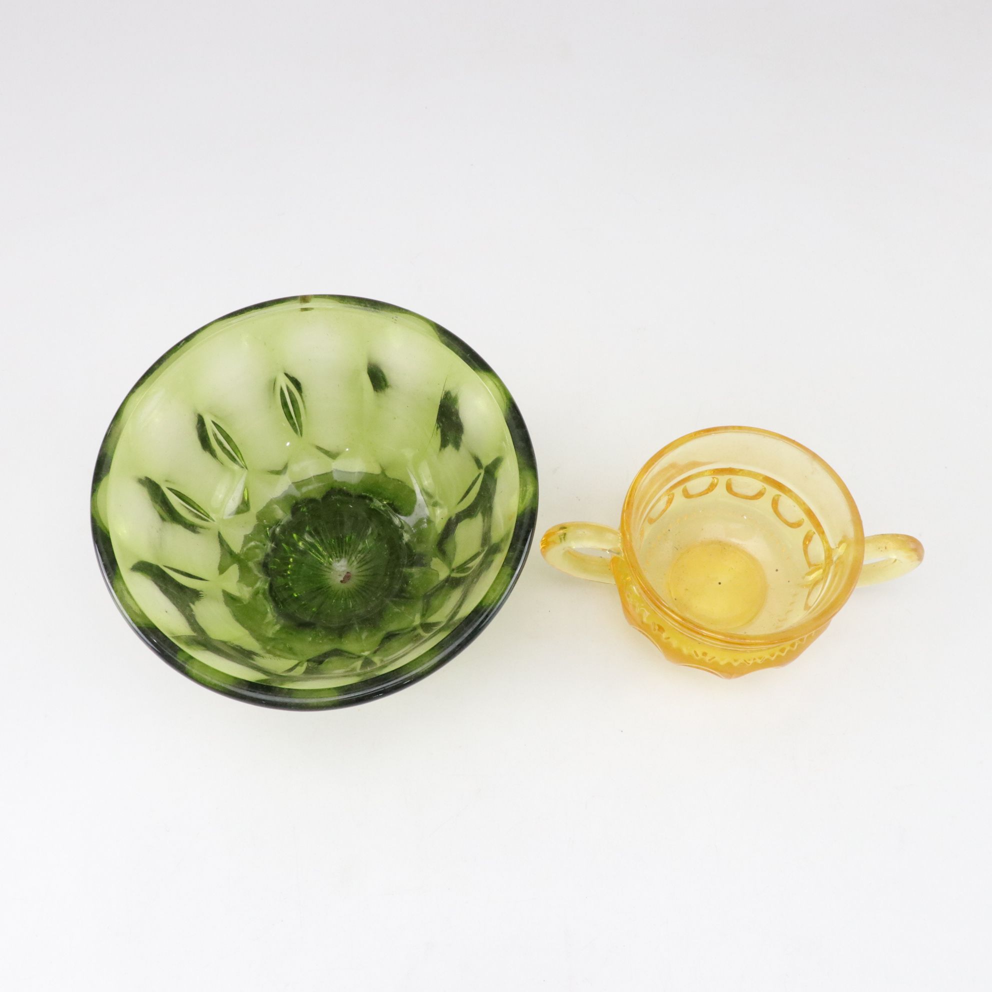 Pressed Glass Items with Degenhart Salt and Pepper Shakers and More