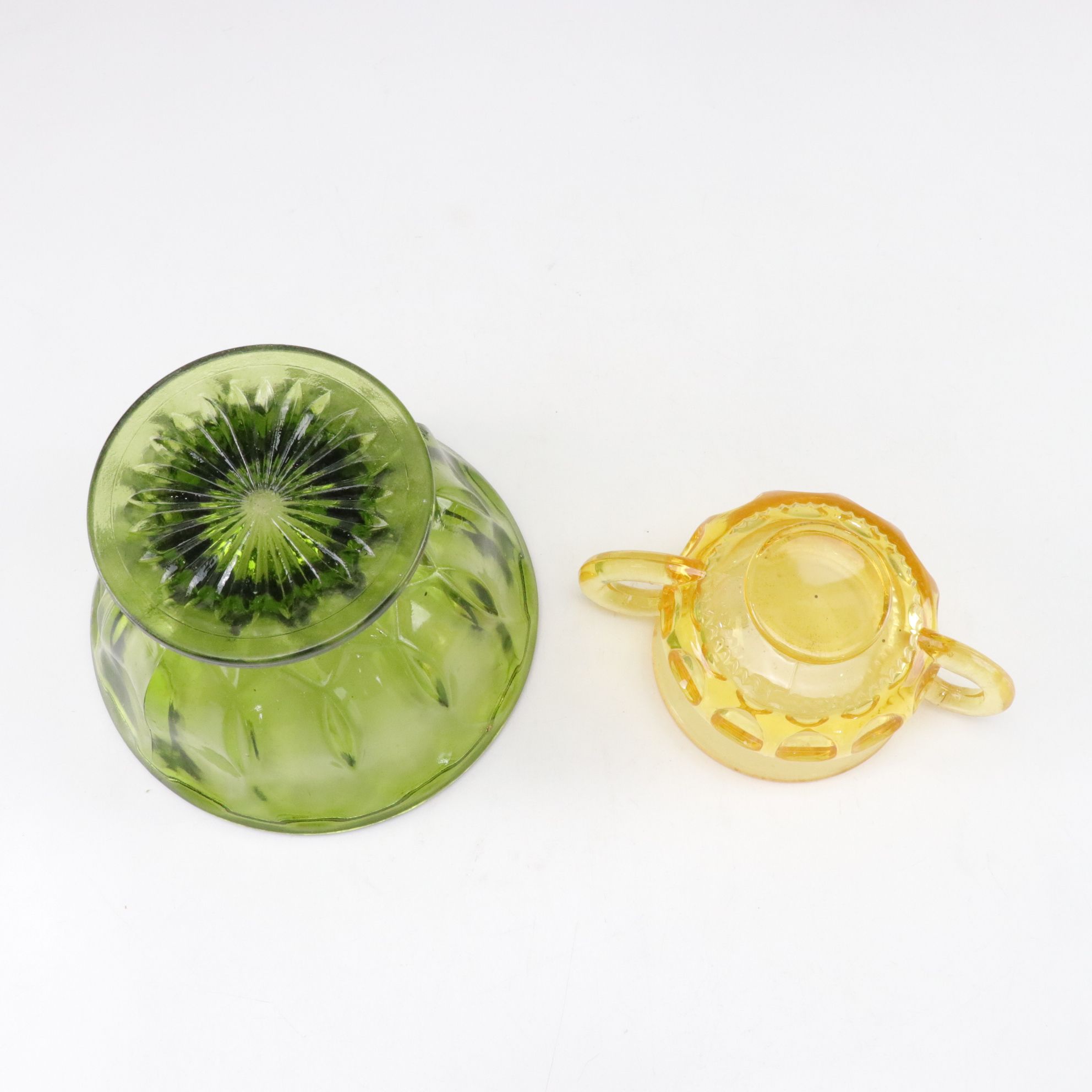 Pressed Glass Items with Degenhart Salt and Pepper Shakers and More