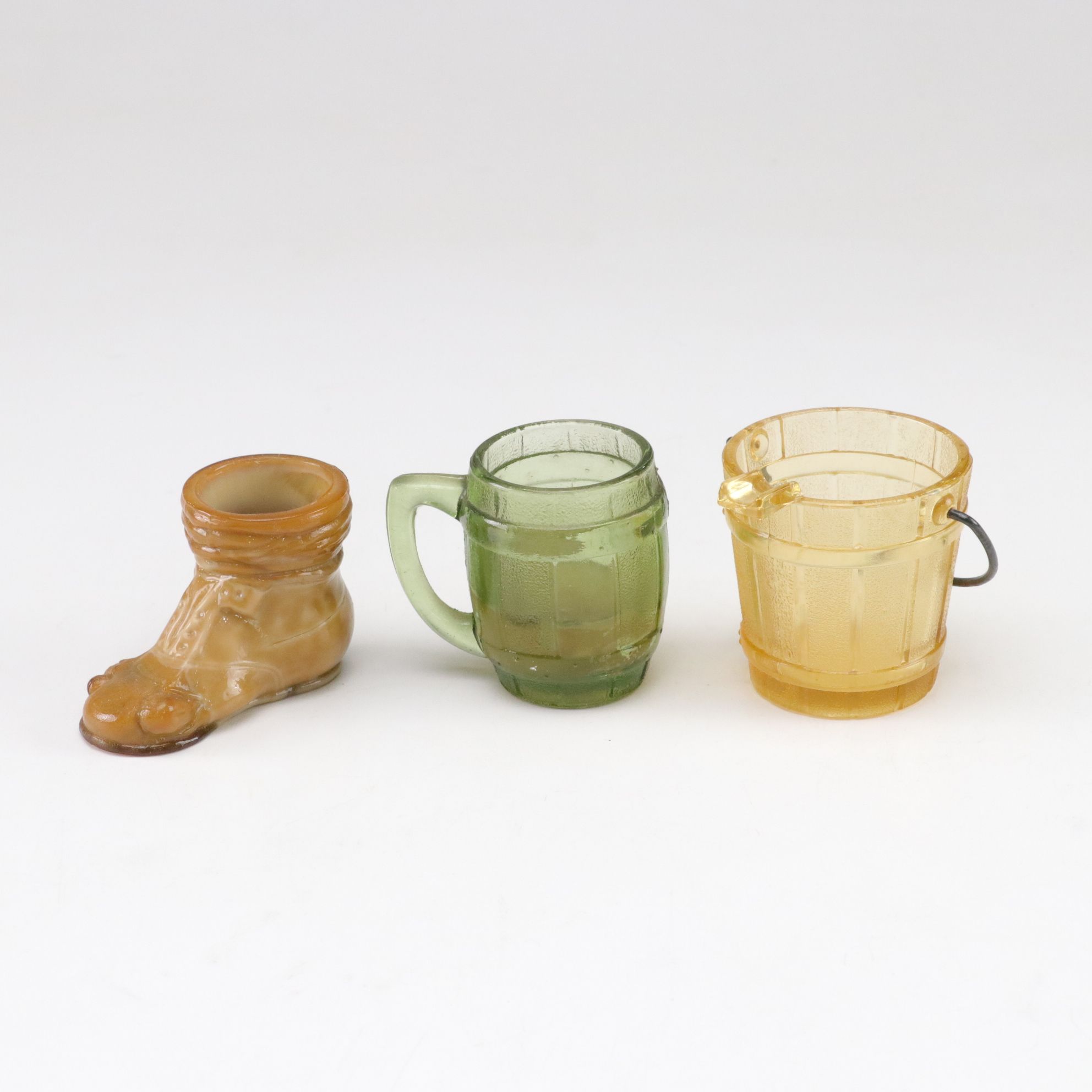 Pressed Glass Items with Degenhart Salt and Pepper Shakers and More