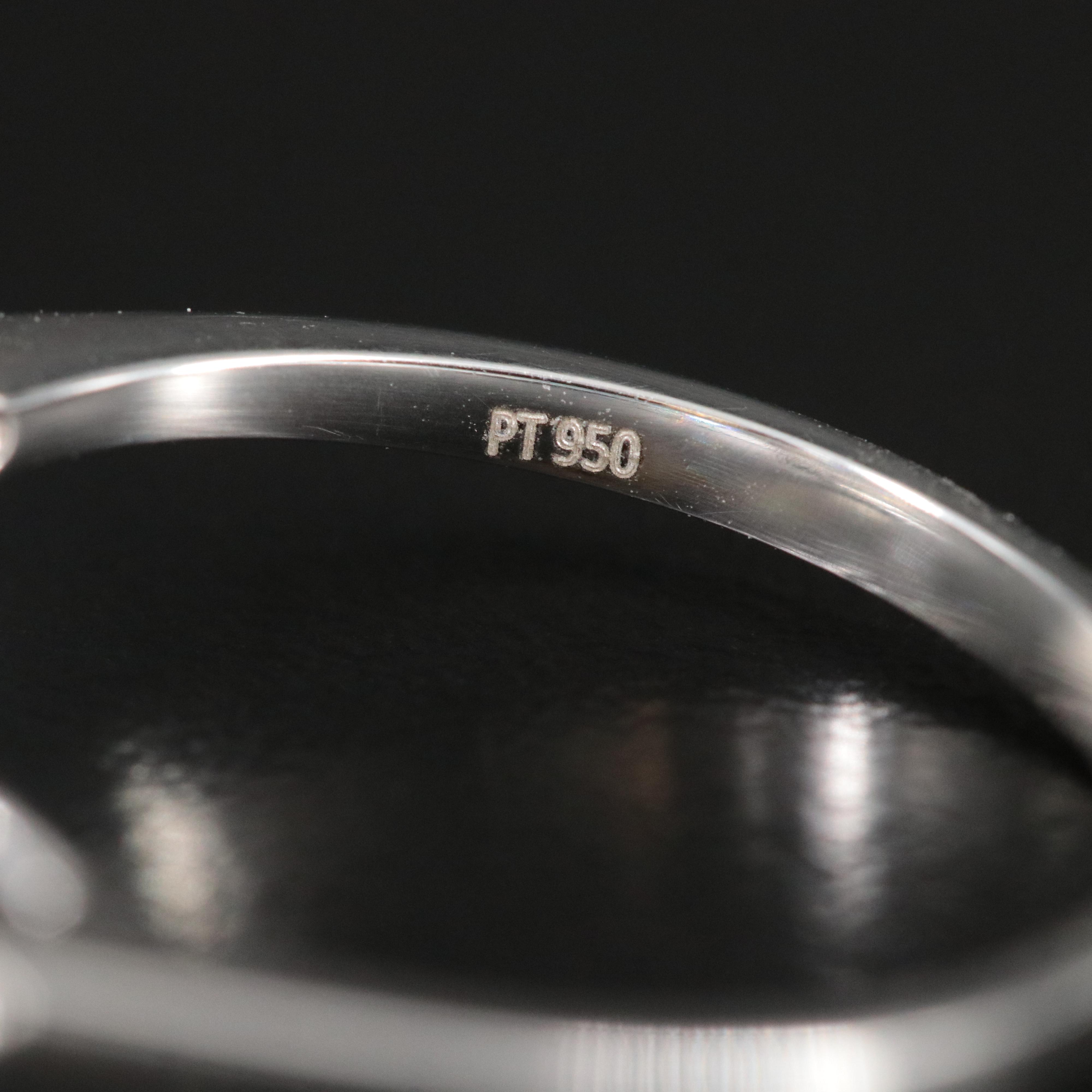 Platinum 3.19 CTW Lab Grown Diamond Ring with IGI Report