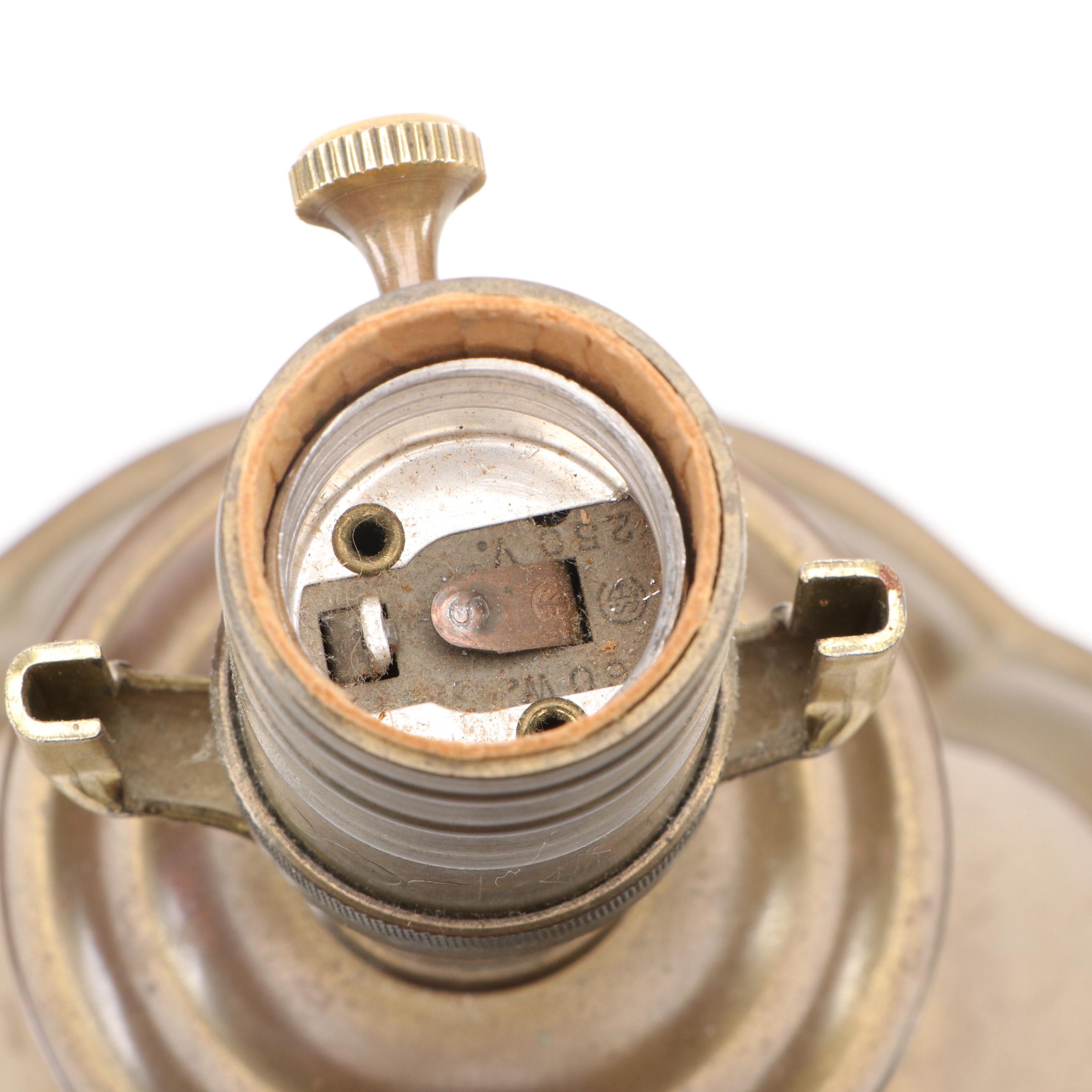 Wildwood Chinese Brass Tea Canister Table Lamp with Burlap Shade