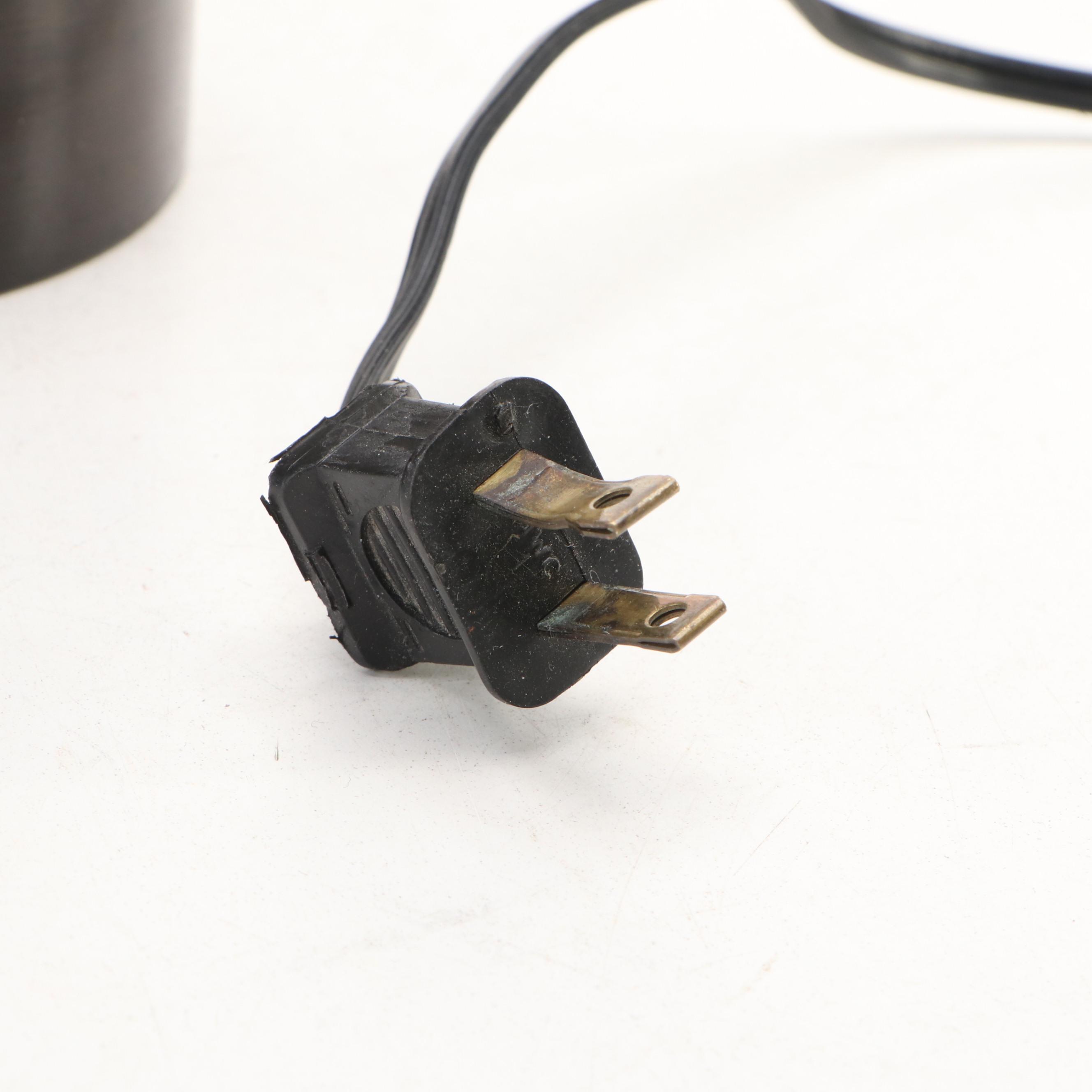 Wildwood Chinese Brass Tea Canister Table Lamp with Burlap Shade