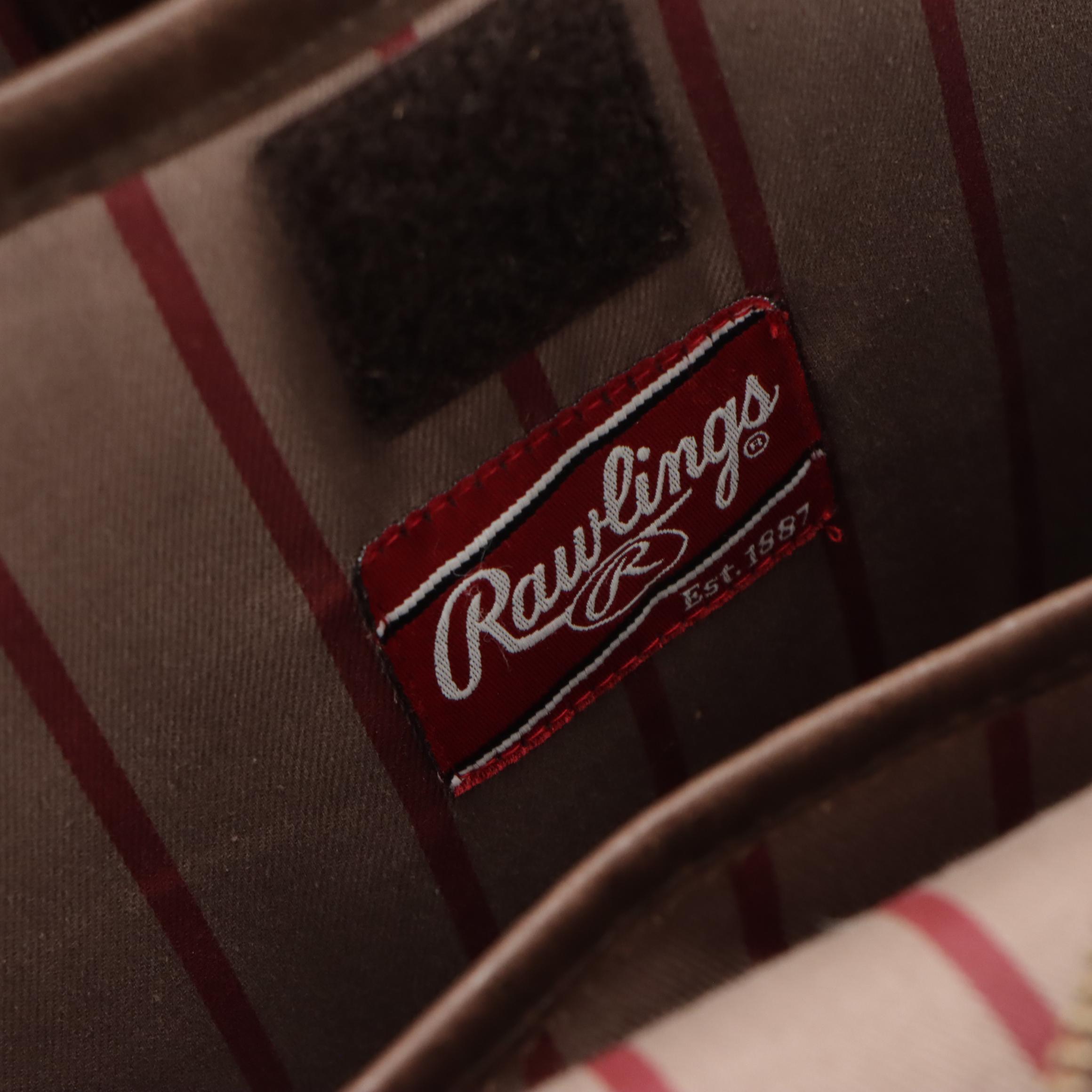 Rawlings Brown Leather Backpack and Mad Rabbit Kicking Tiger Large Two-Way Bag