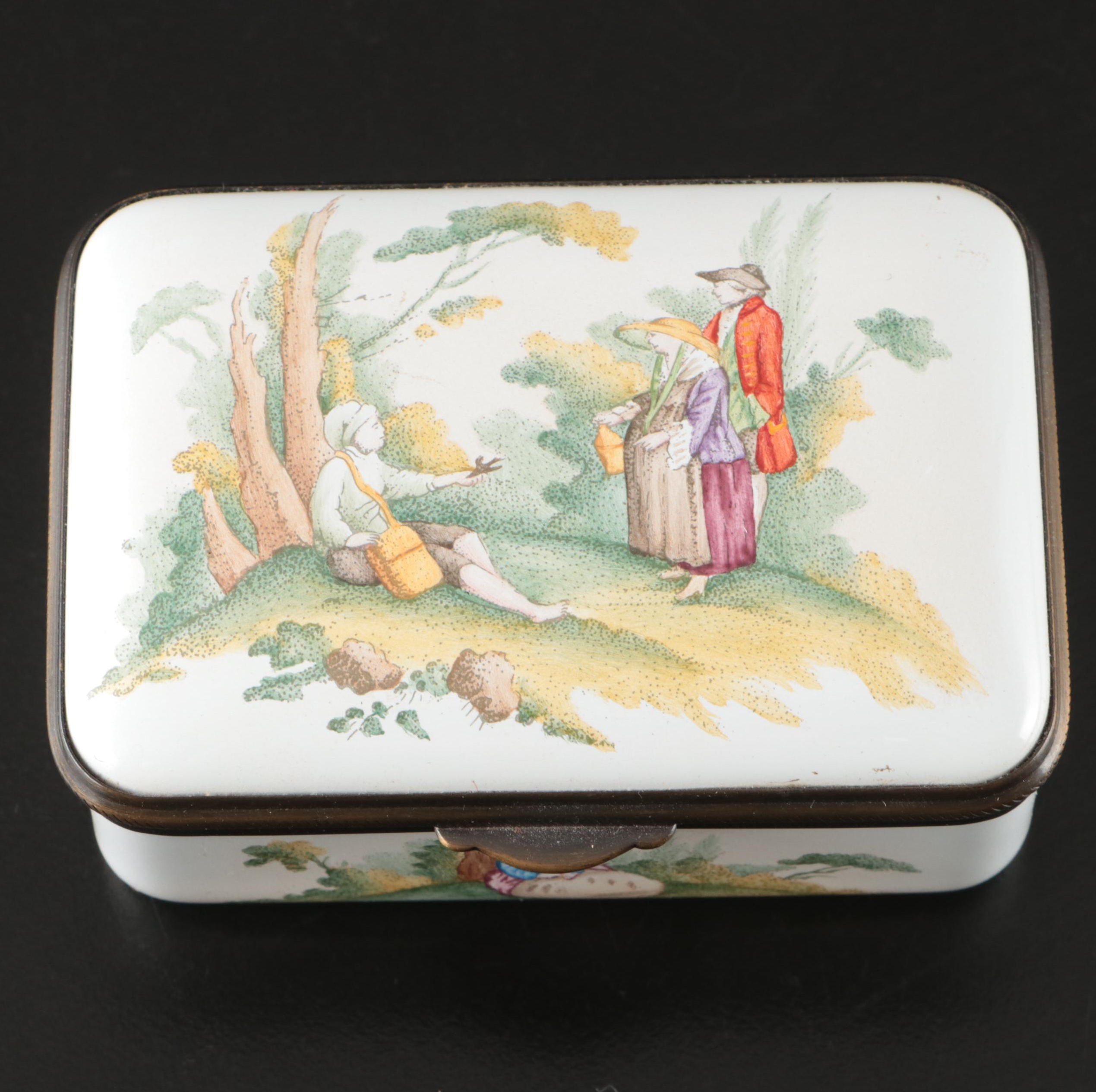 Reproductions of Historic Staffordshire Enamel Hand-Painted Decorative Boxes