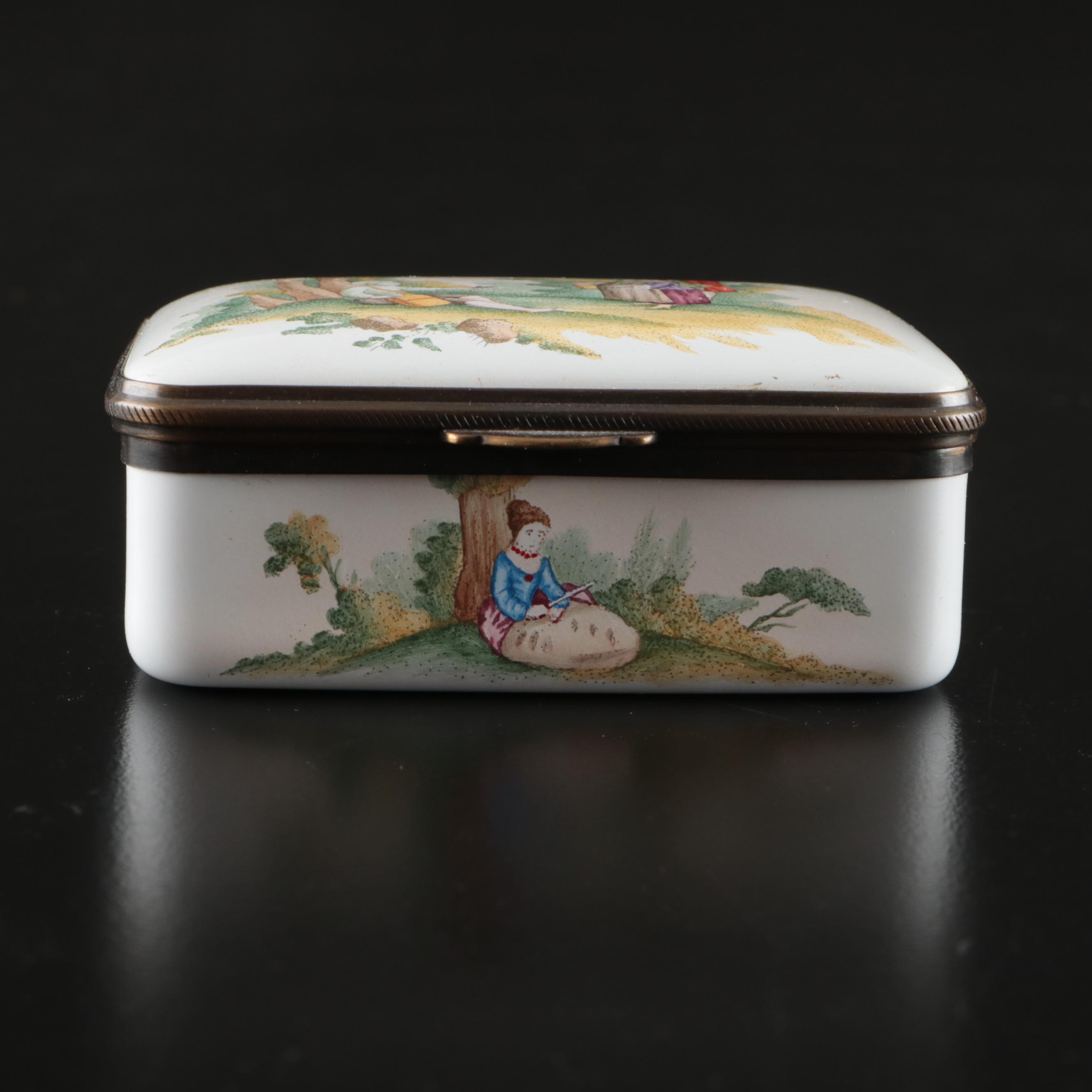 Reproductions of Historic Staffordshire Enamel Hand-Painted Decorative Boxes