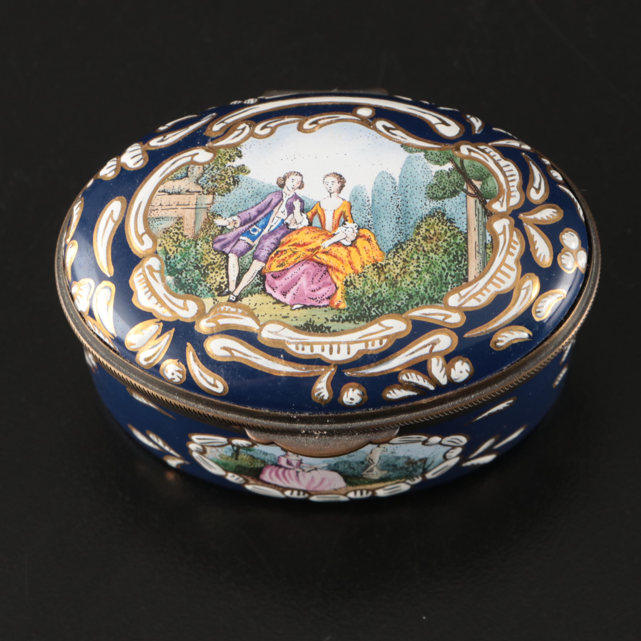 Reproductions of Historic Staffordshire Enamel Hand-Painted Decorative Boxes
