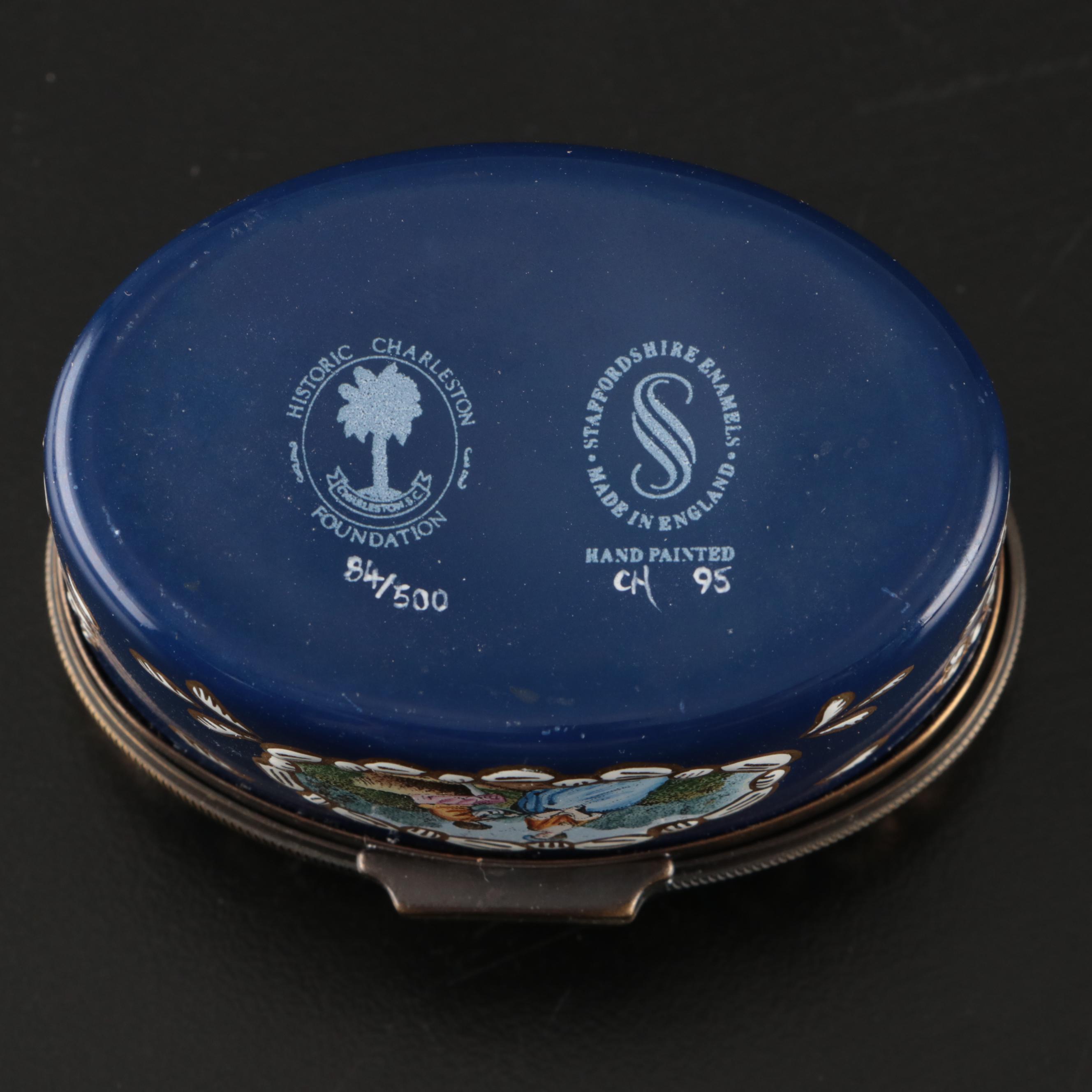 Reproductions of Historic Staffordshire Enamel Hand-Painted Decorative Boxes
