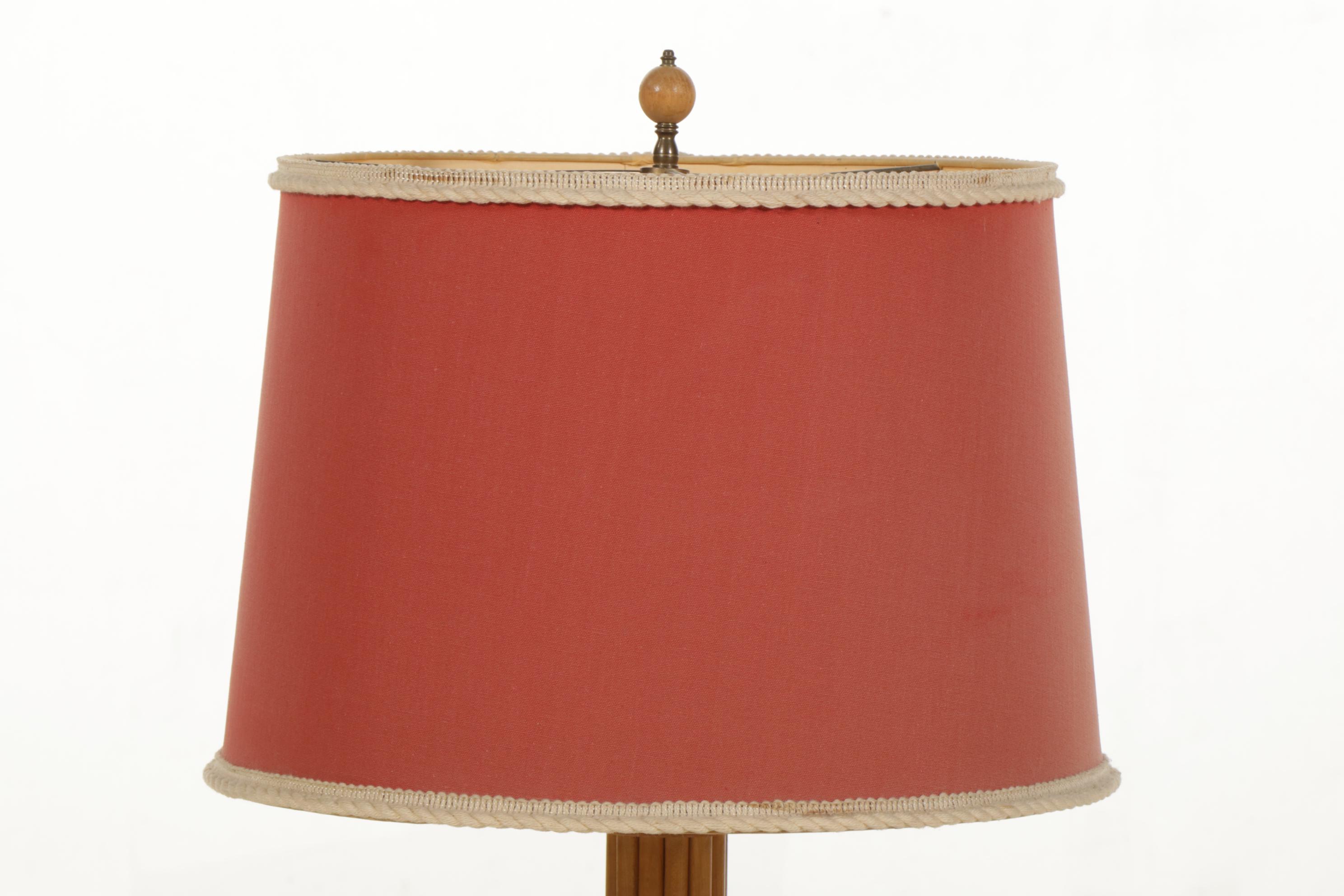 Wood "Bundle of Canes"  Floor and Table Lamps, Mid-20th Century