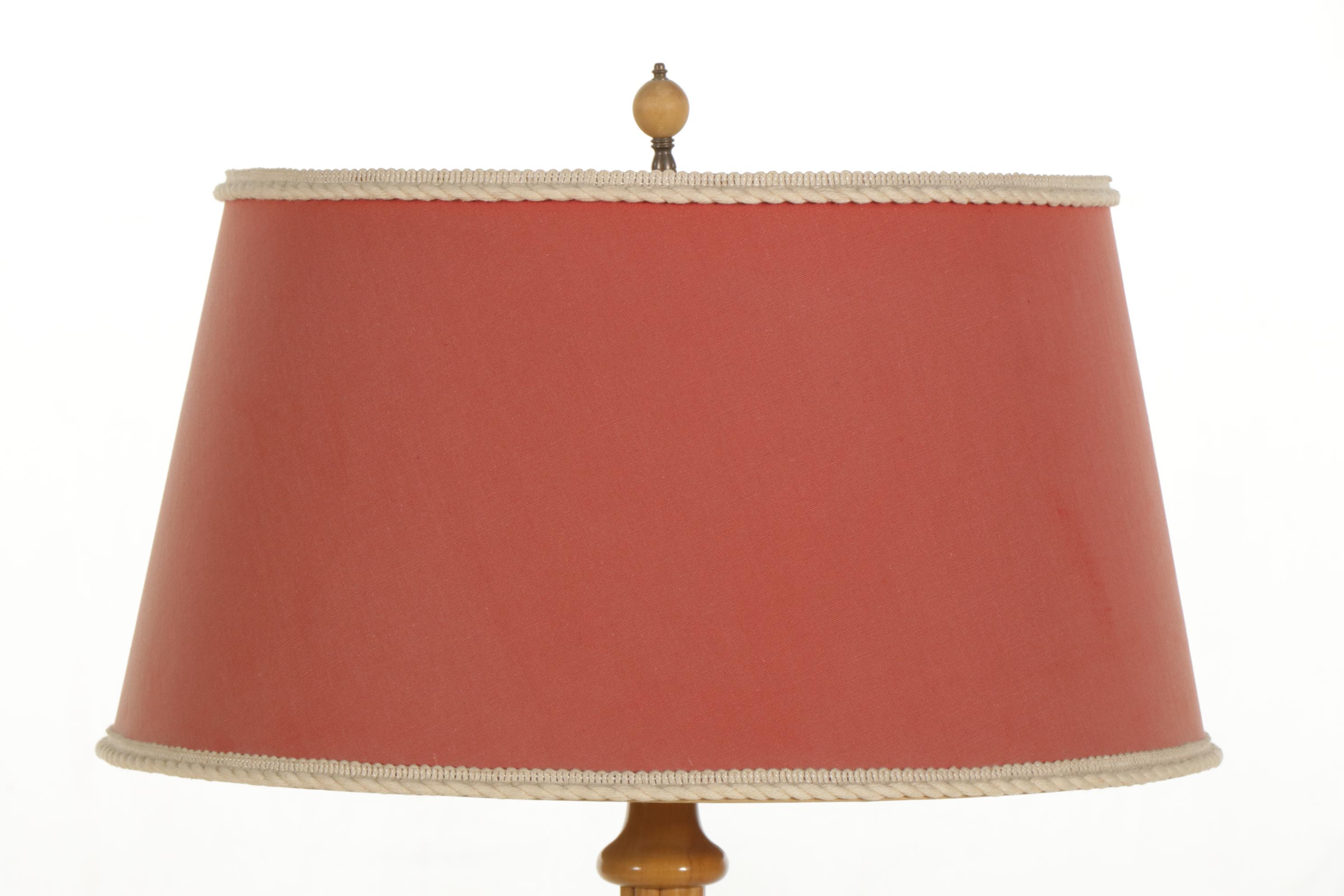 Wood "Bundle of Canes"  Floor and Table Lamps, Mid-20th Century