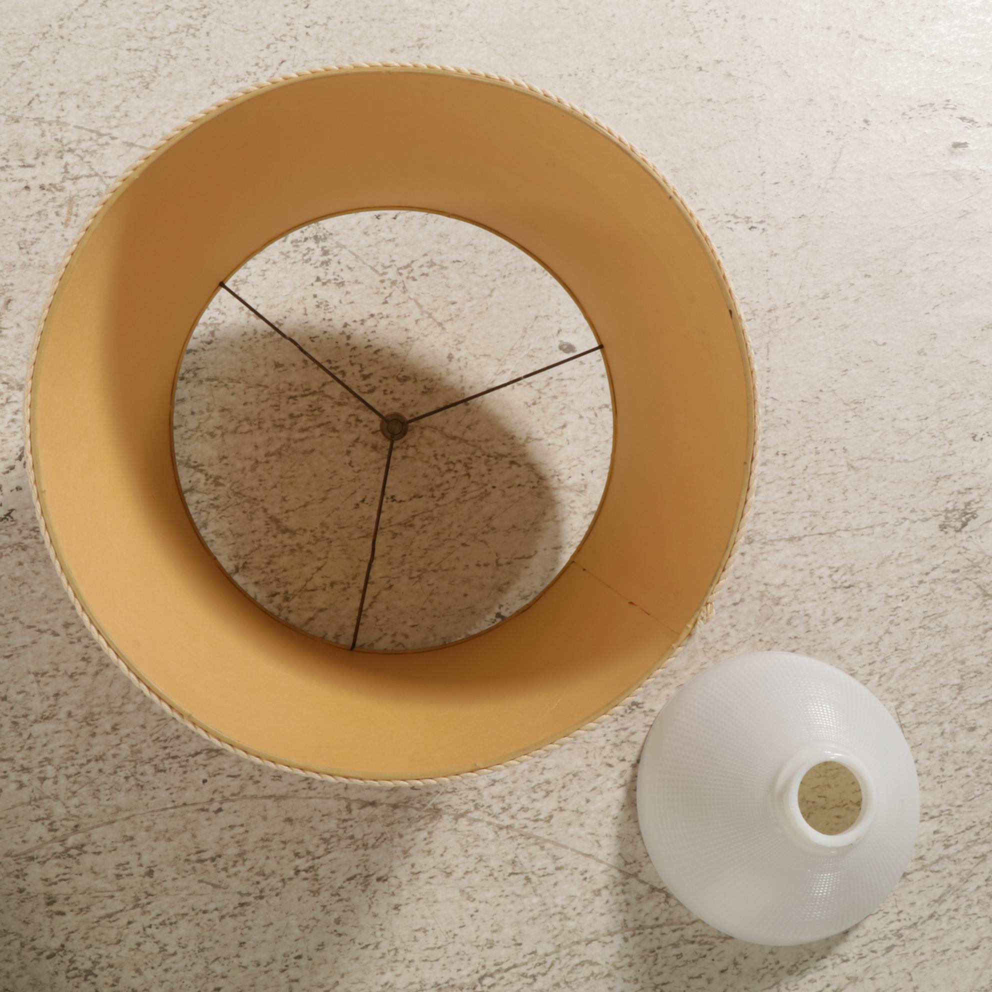 Wood "Bundle of Canes"  Floor and Table Lamps, Mid-20th Century