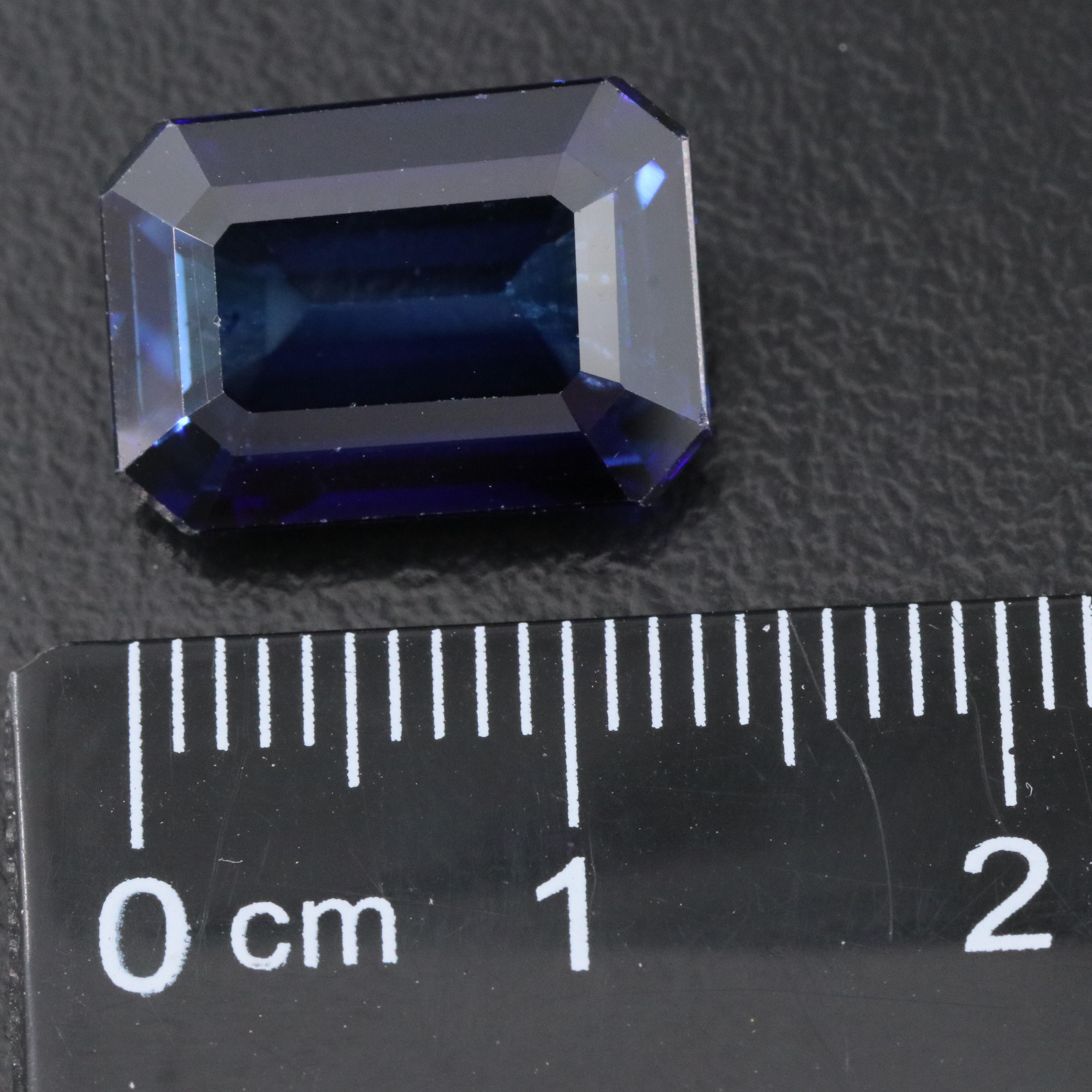 Loose 8.62 CT Lab Grown Sapphire