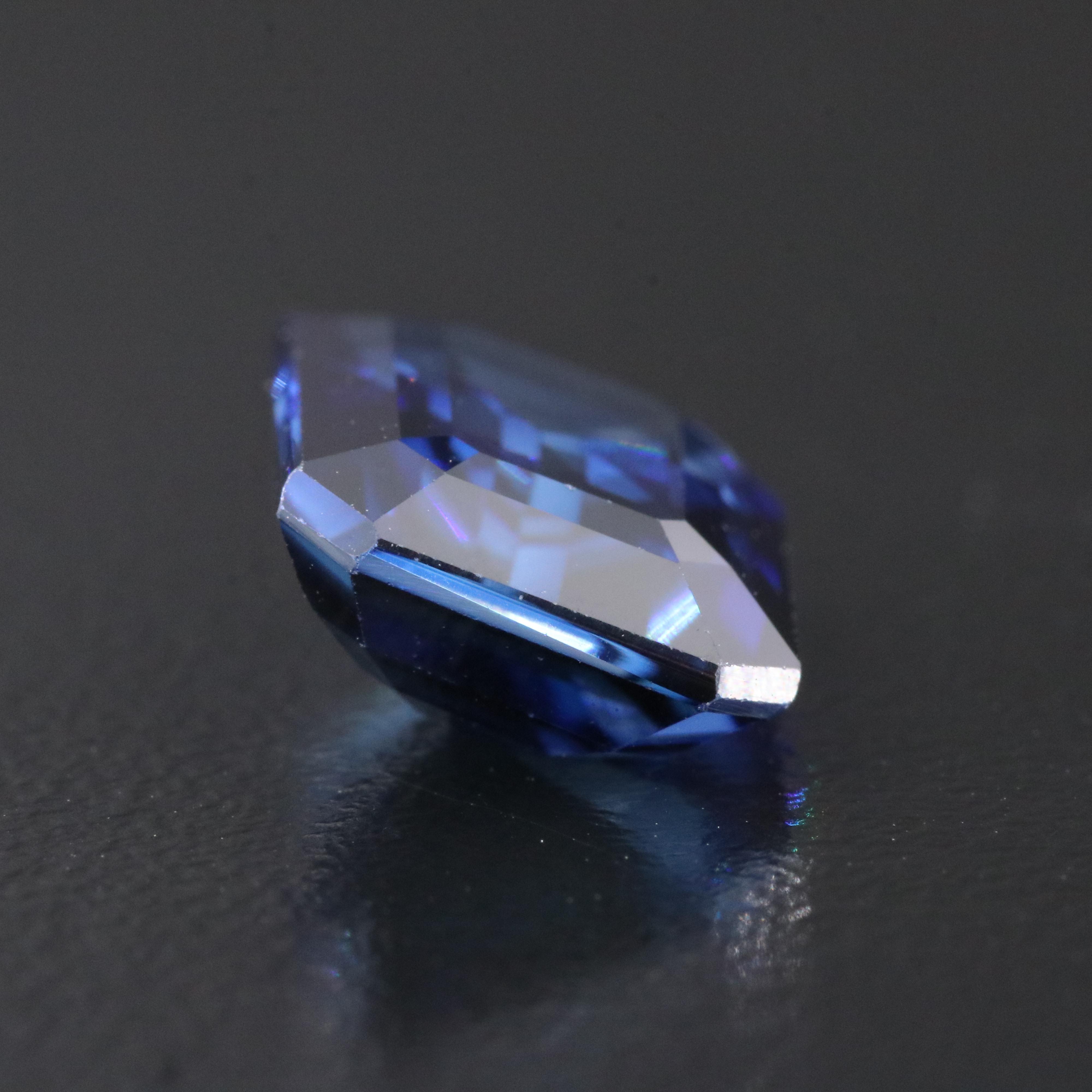 Loose 8.62 CT Lab Grown Sapphire