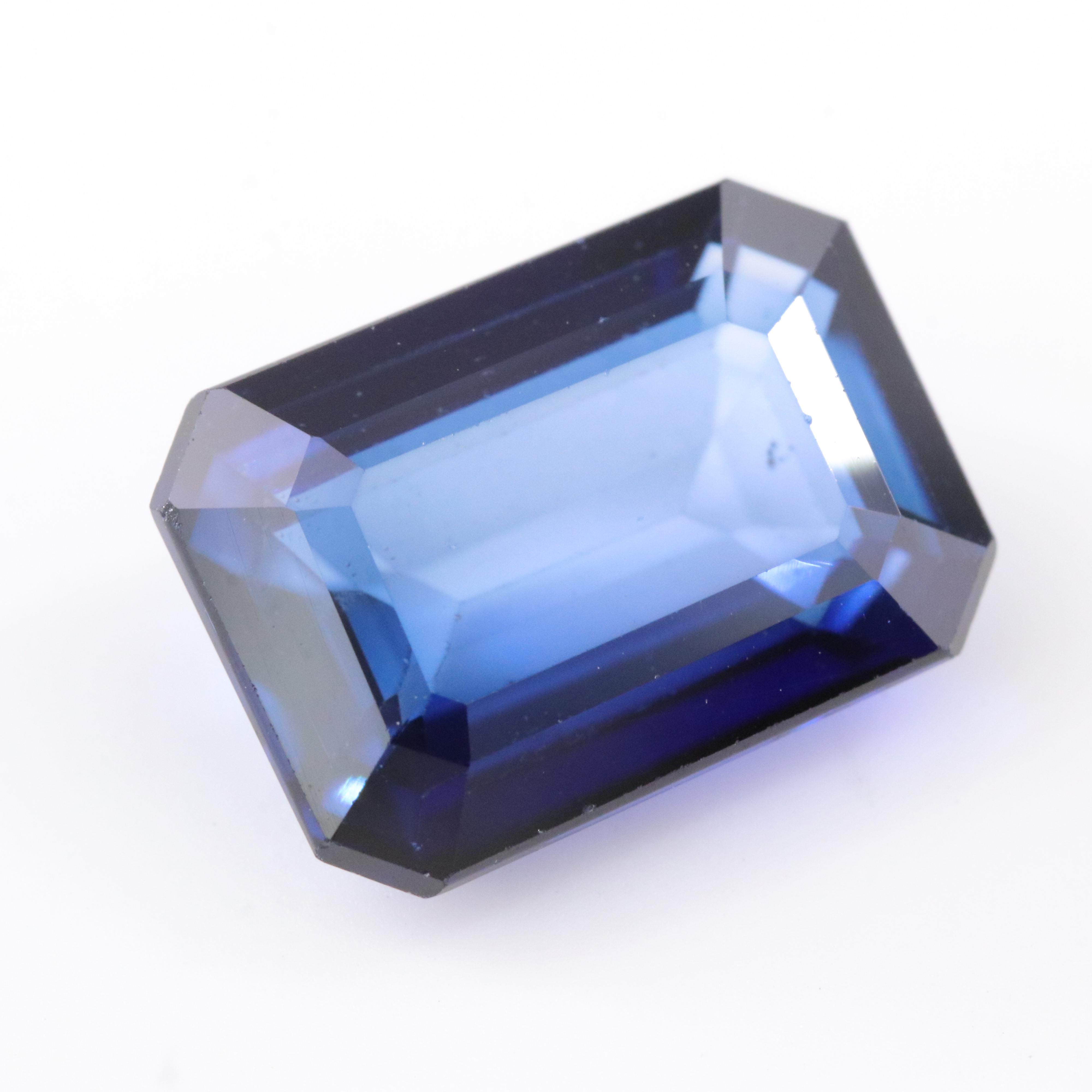 Loose 8.62 CT Lab Grown Sapphire