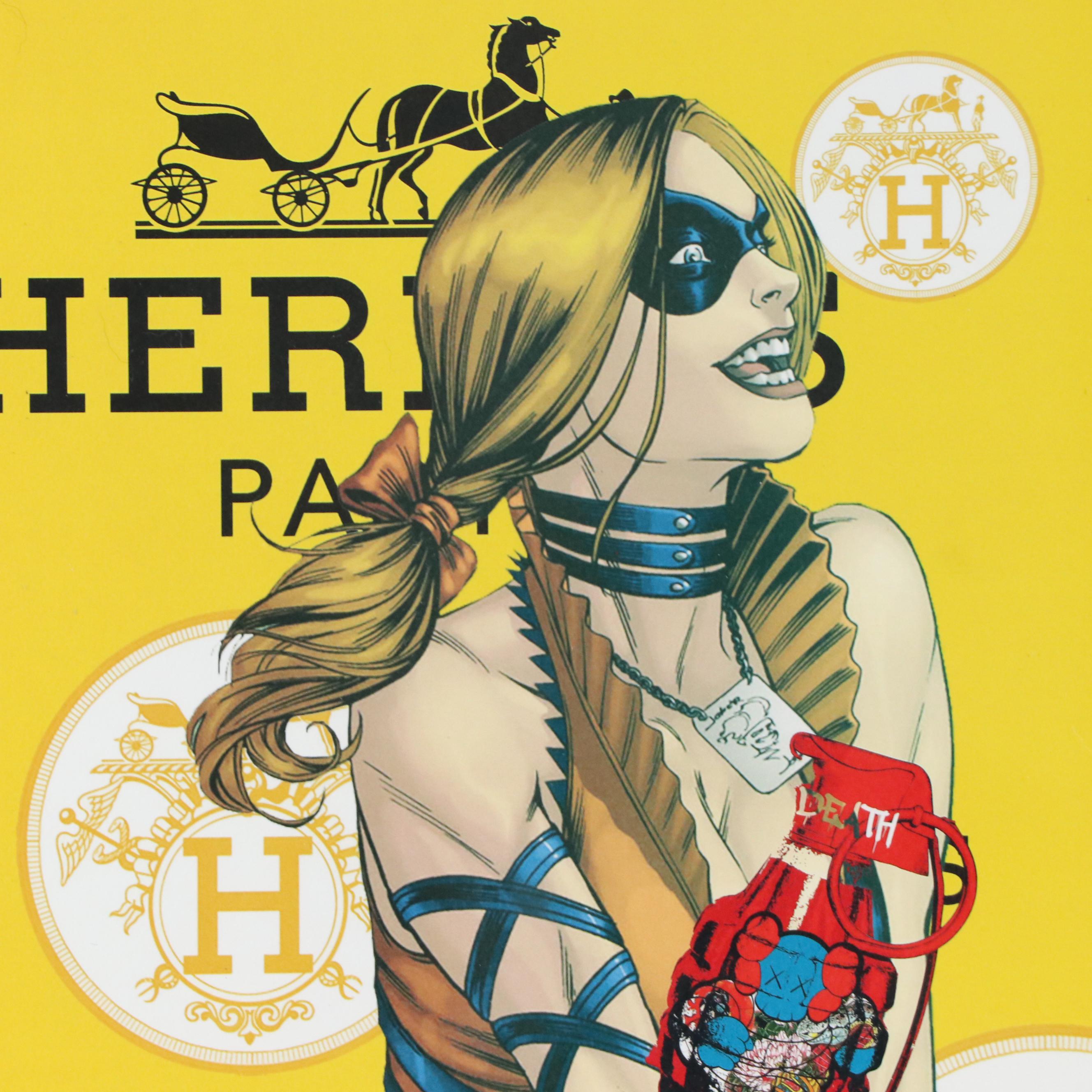 Death NYC Pop Art Graphic Print Featuring Hermès x Harley Quinn, 2022