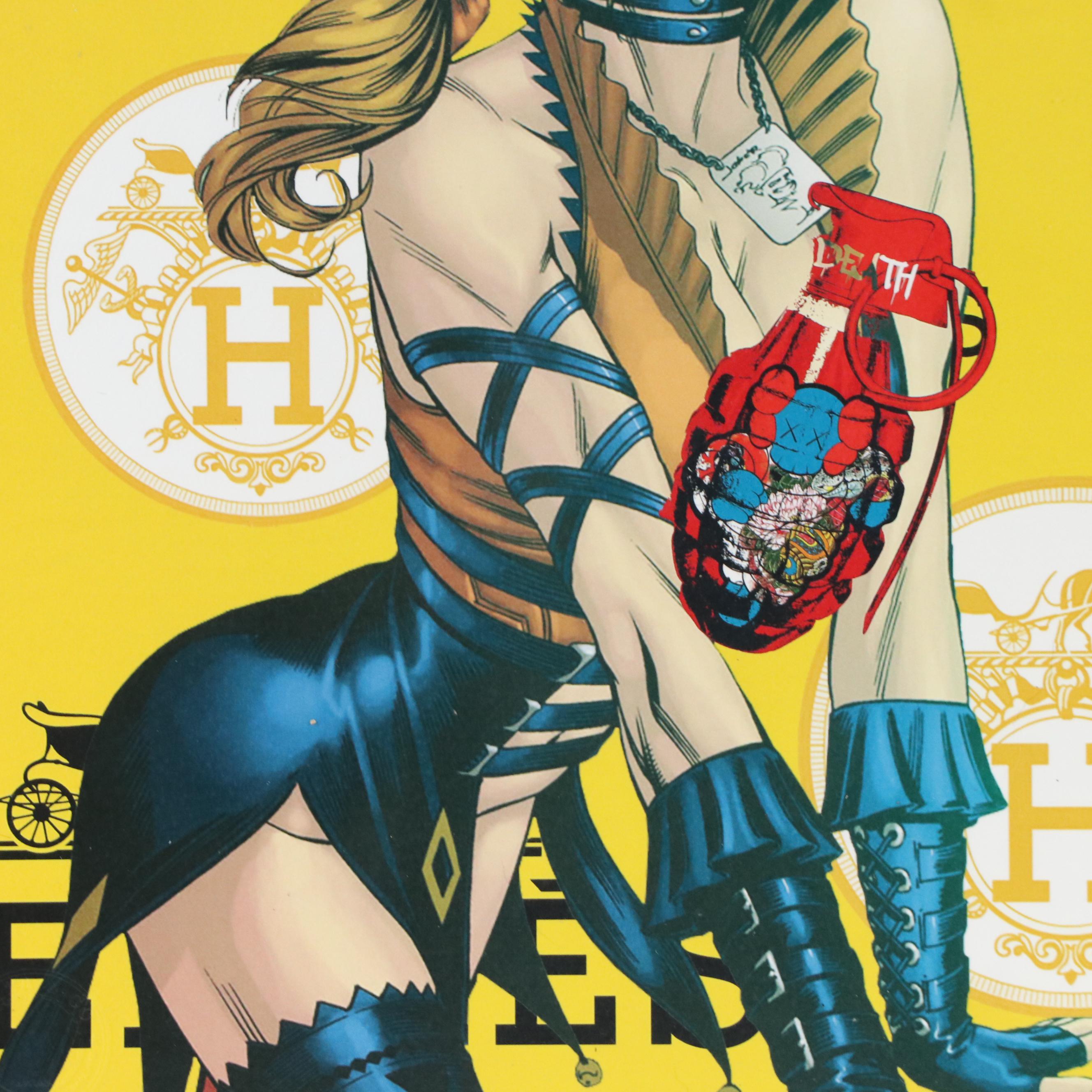 Death NYC Pop Art Graphic Print Featuring Hermès x Harley Quinn, 2022