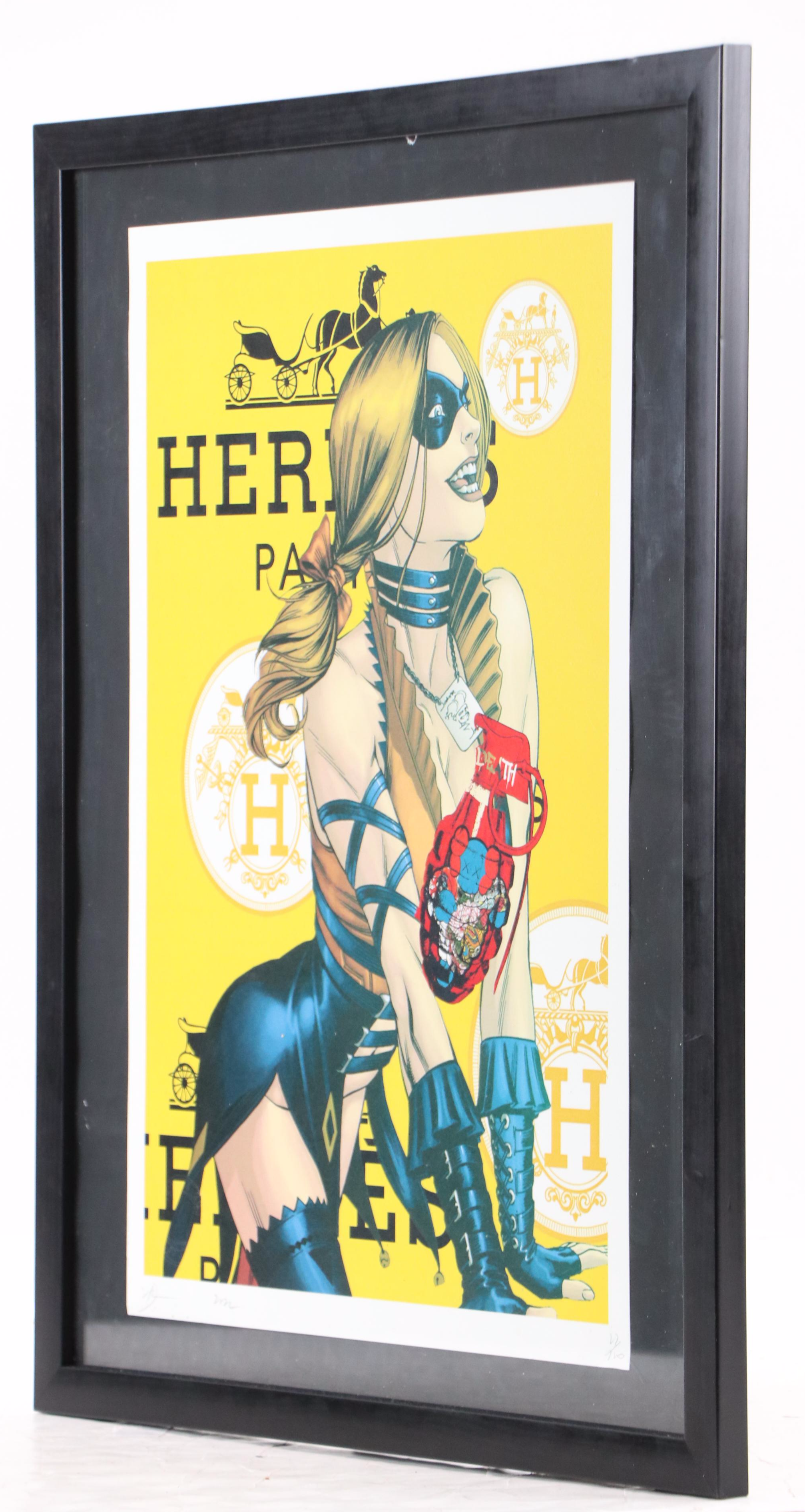 Death NYC Pop Art Graphic Print Featuring Hermès x Harley Quinn, 2022