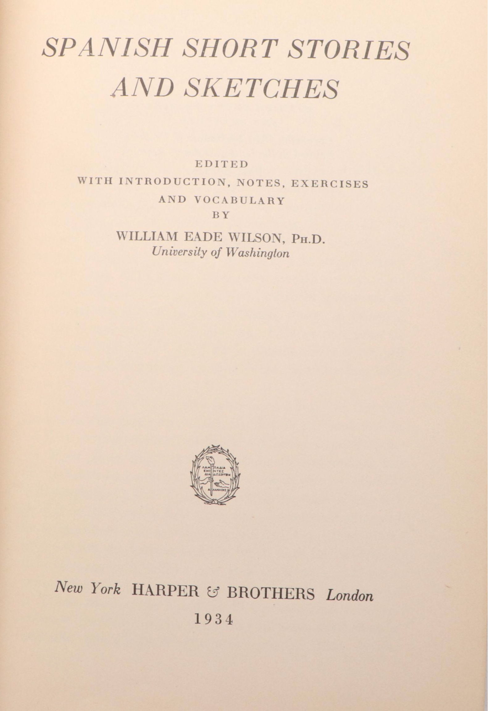 "Spanish Short Stories and Sketches," "Andrew Lloyd Webber," and More Books
