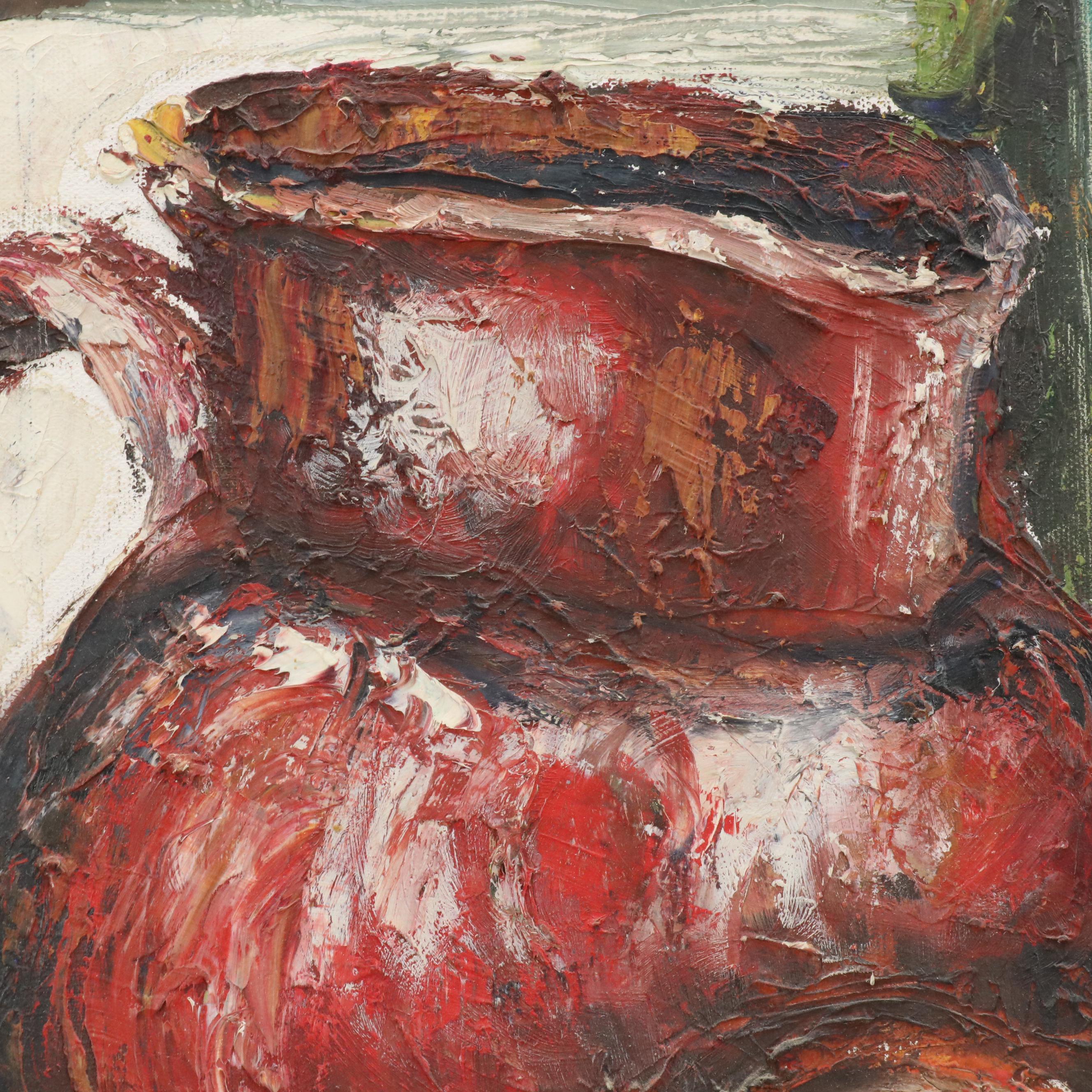 Modern Still Life Oil Painting, Late 20th Century