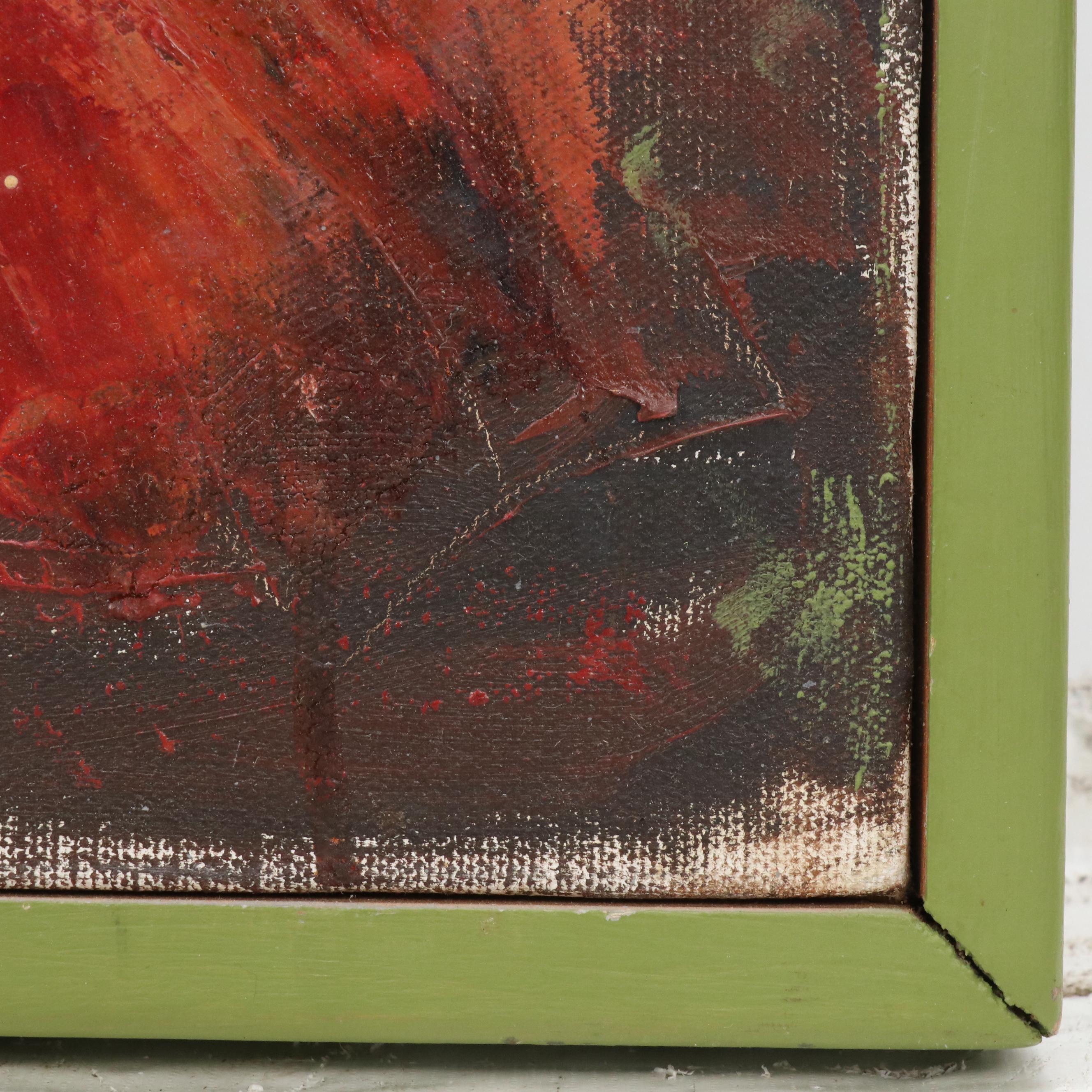 Modern Still Life Oil Painting, Late 20th Century