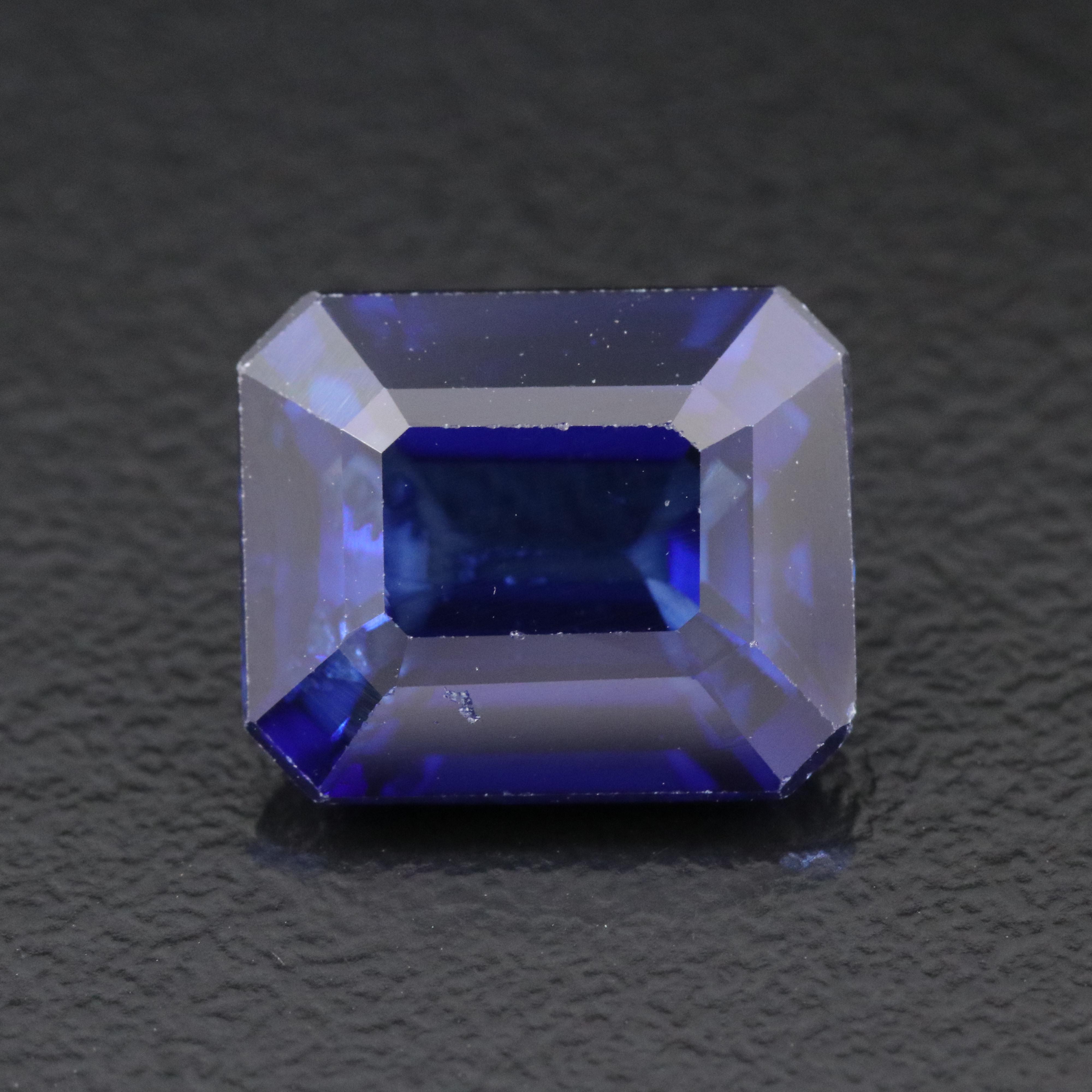 Loose 8.14 CT Lab Grown Sapphire