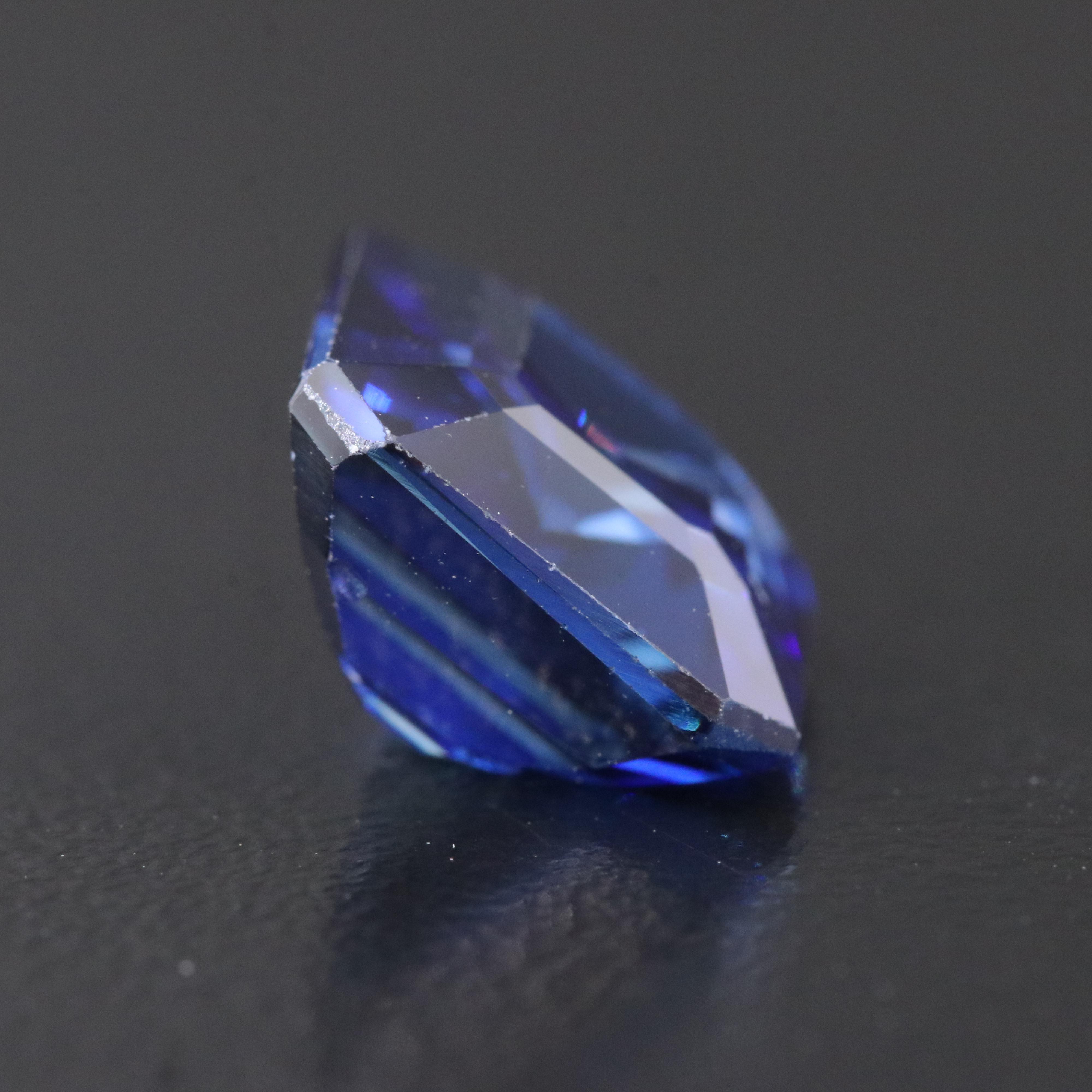 Loose 8.14 CT Lab Grown Sapphire