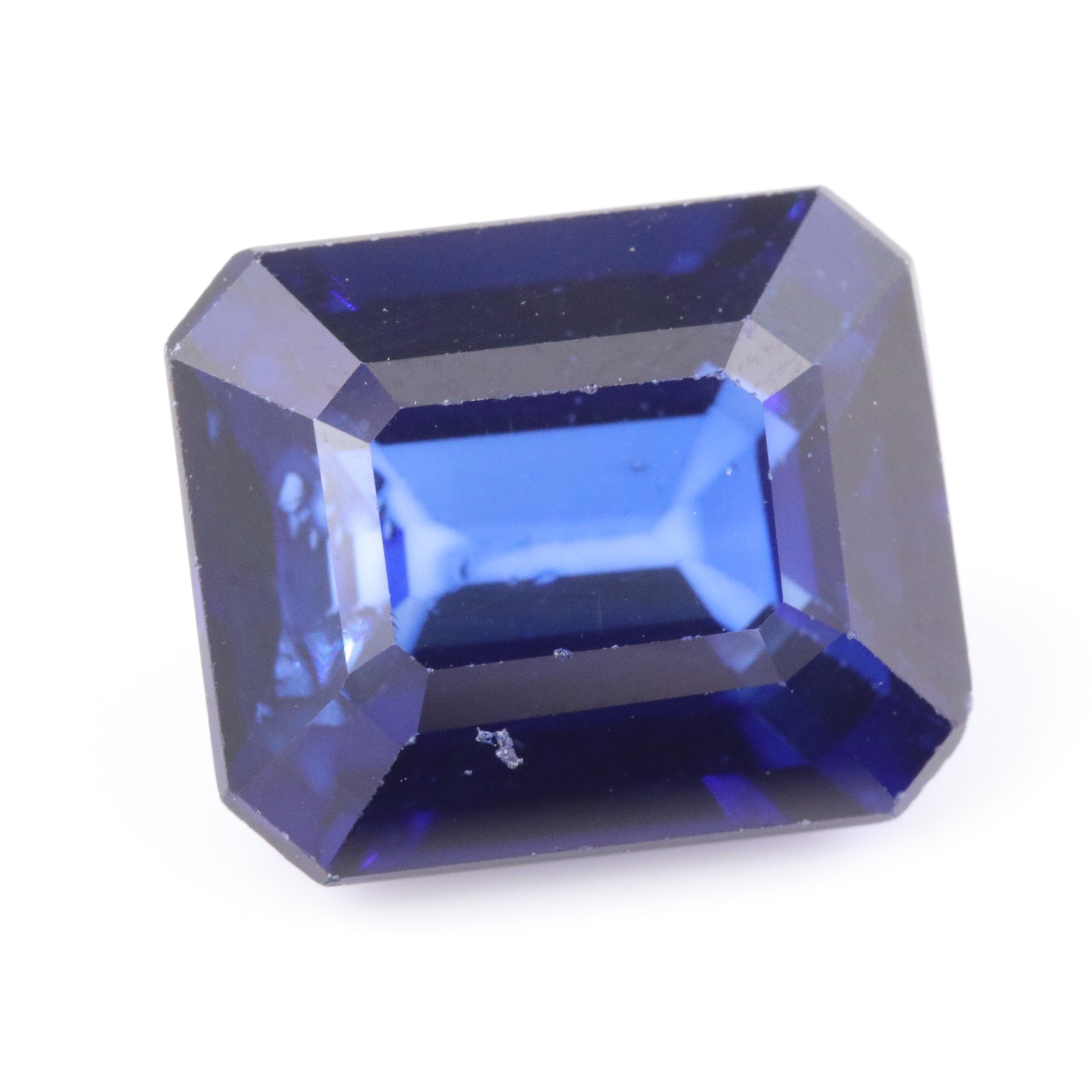 Loose 8.14 CT Lab Grown Sapphire