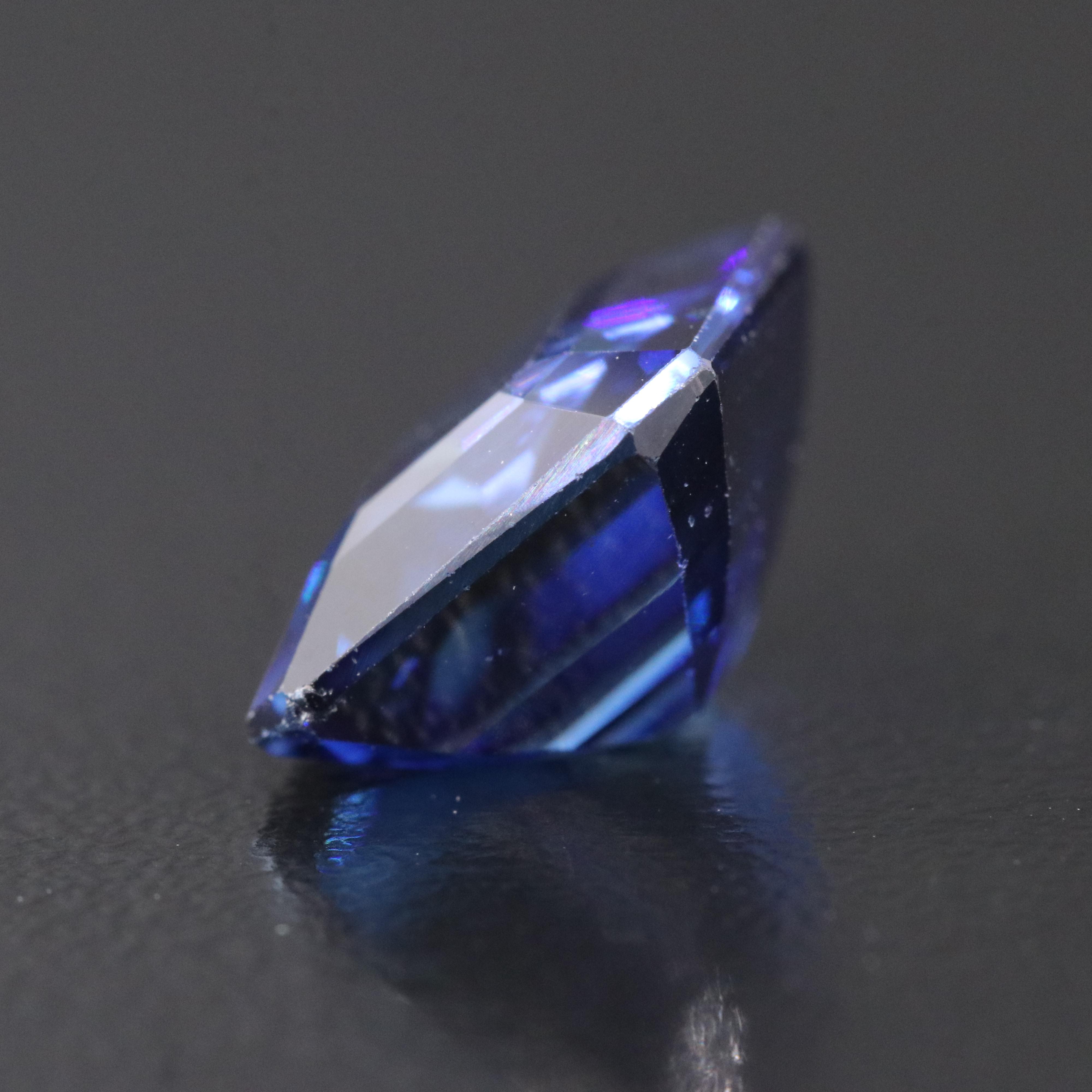 Loose 8.14 CT Lab Grown Sapphire