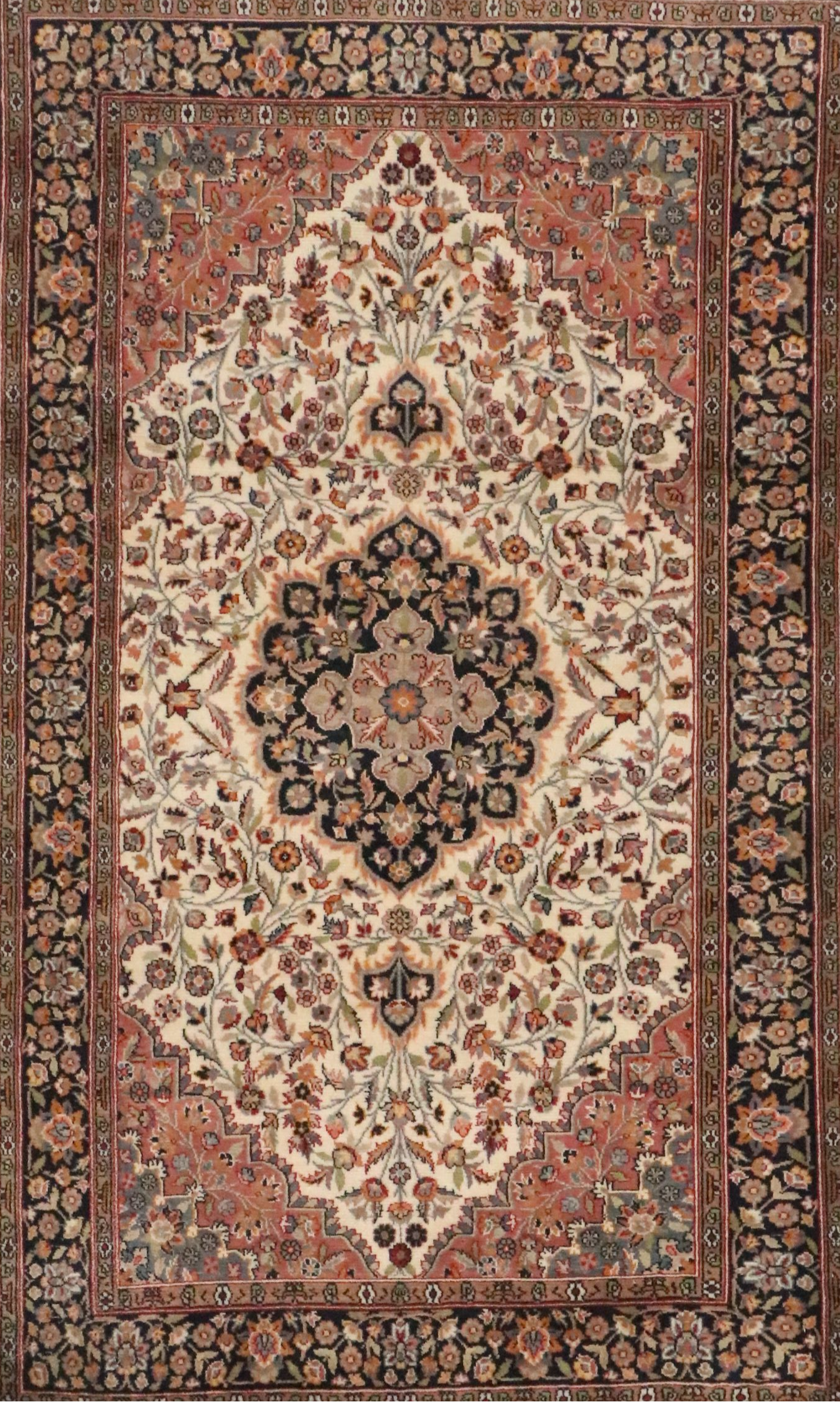 3' x 5'2 Hand-Knotted Persian Tabriz Area Rug