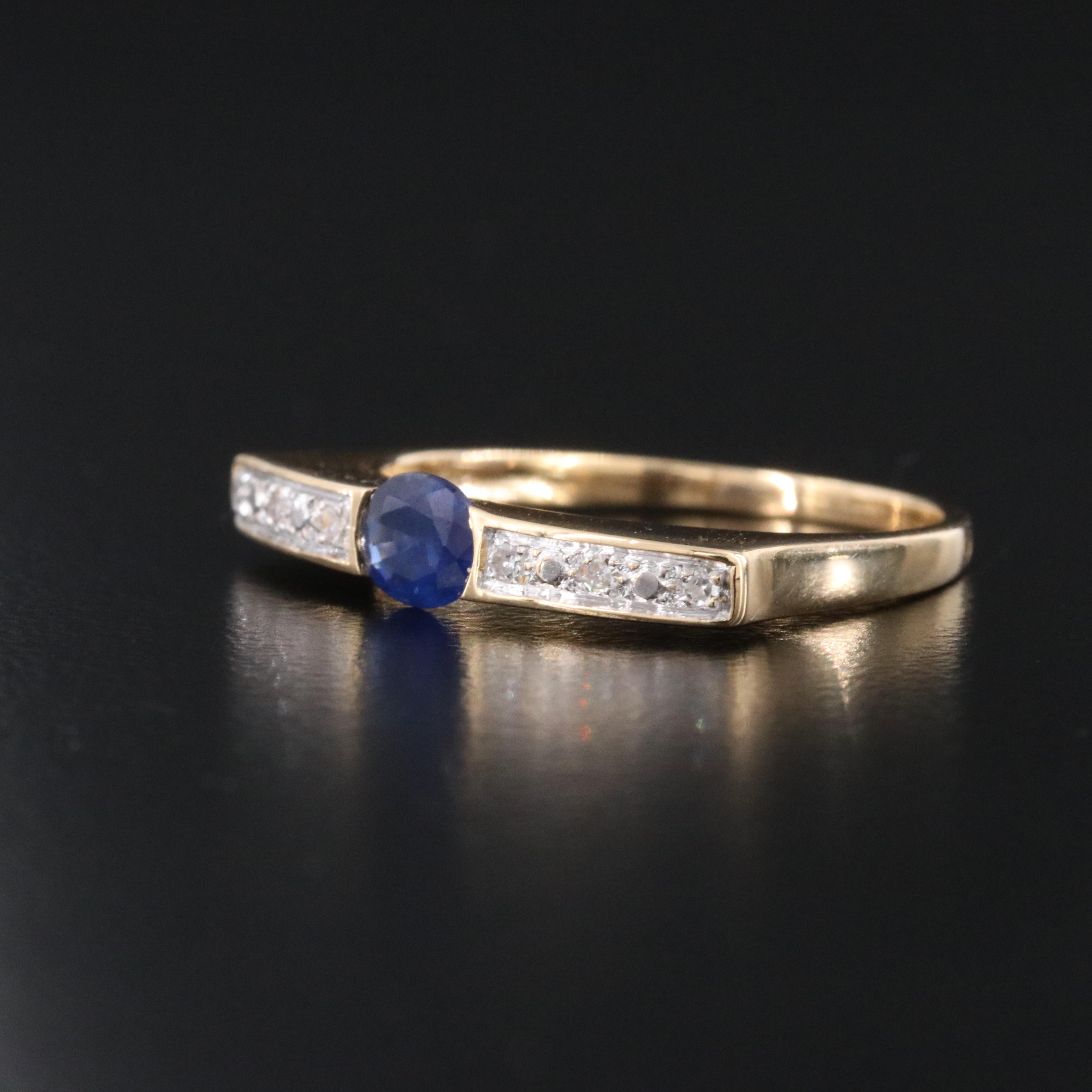 18K Sapphire and Diamond Bar Ring