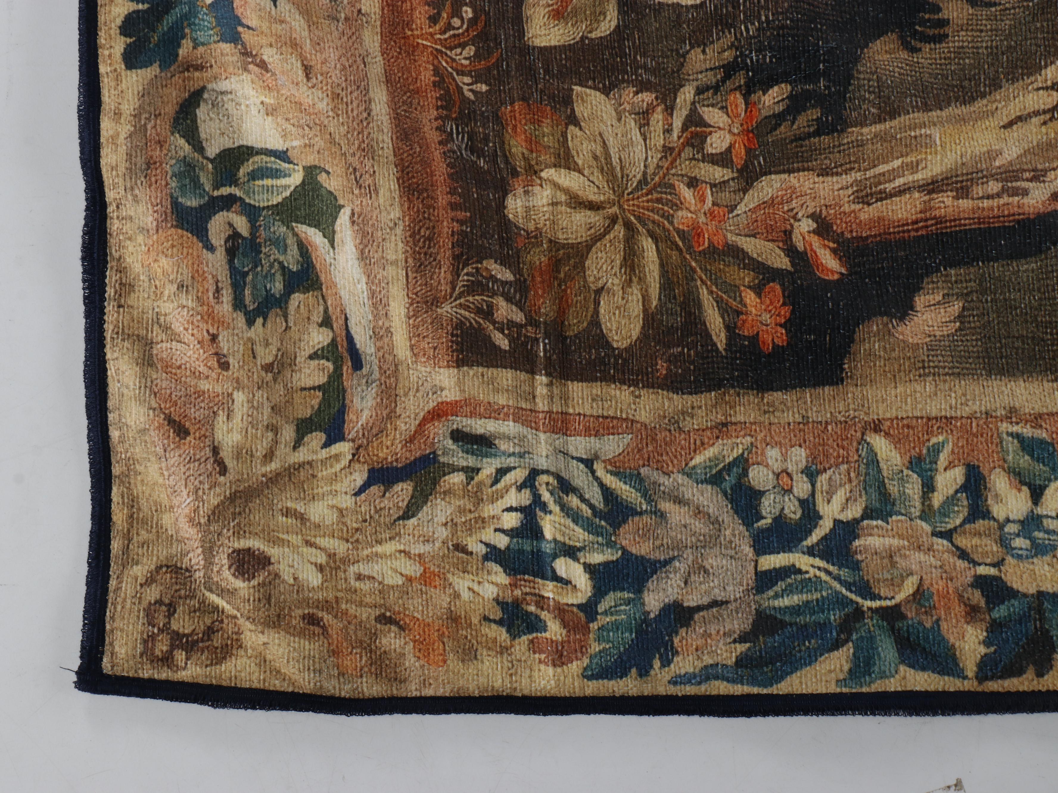 Machine Made Flemish Style Woven Verdure Tapestry, 20th Century