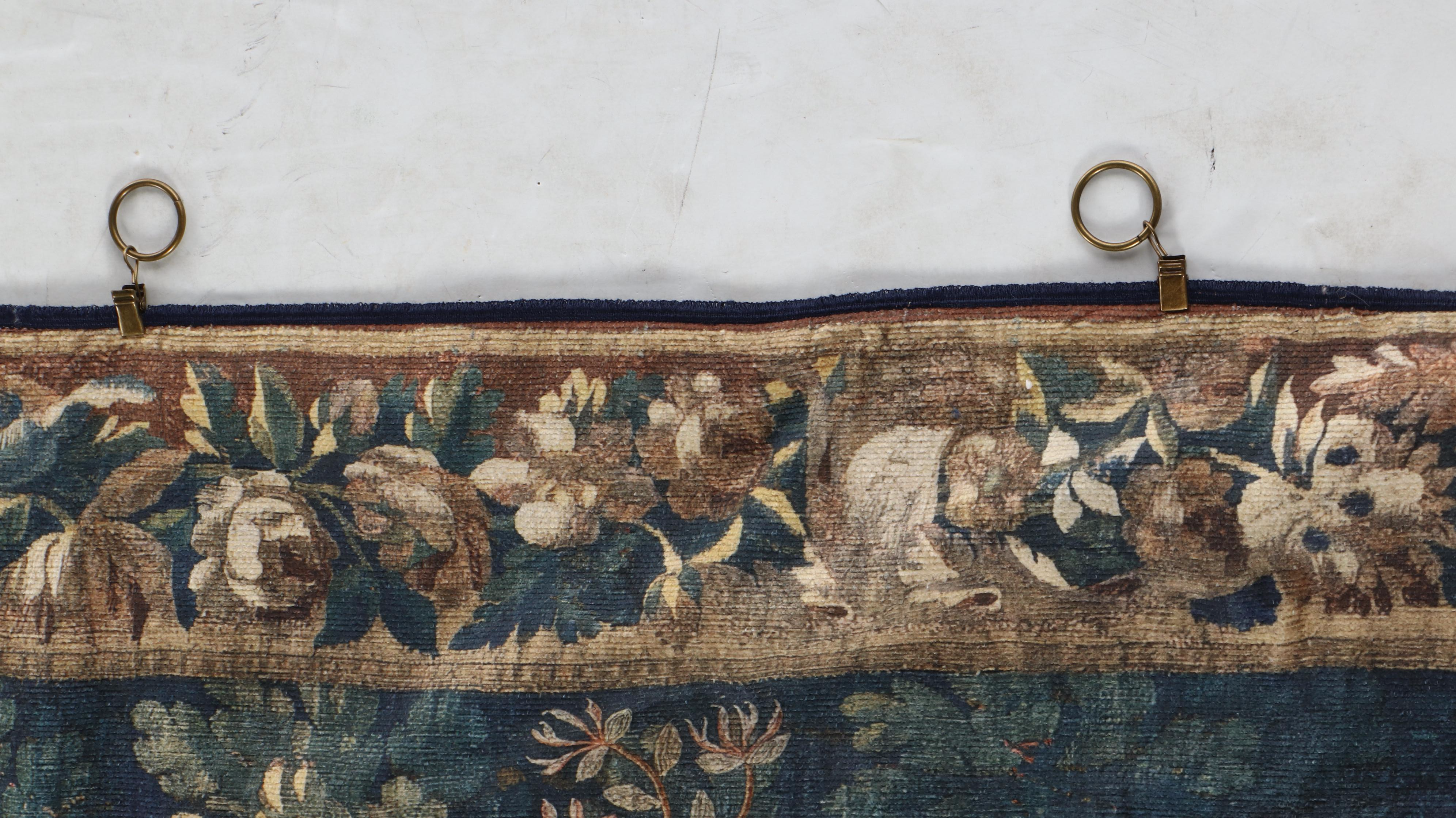 Machine Made Flemish Style Woven Verdure Tapestry, 20th Century