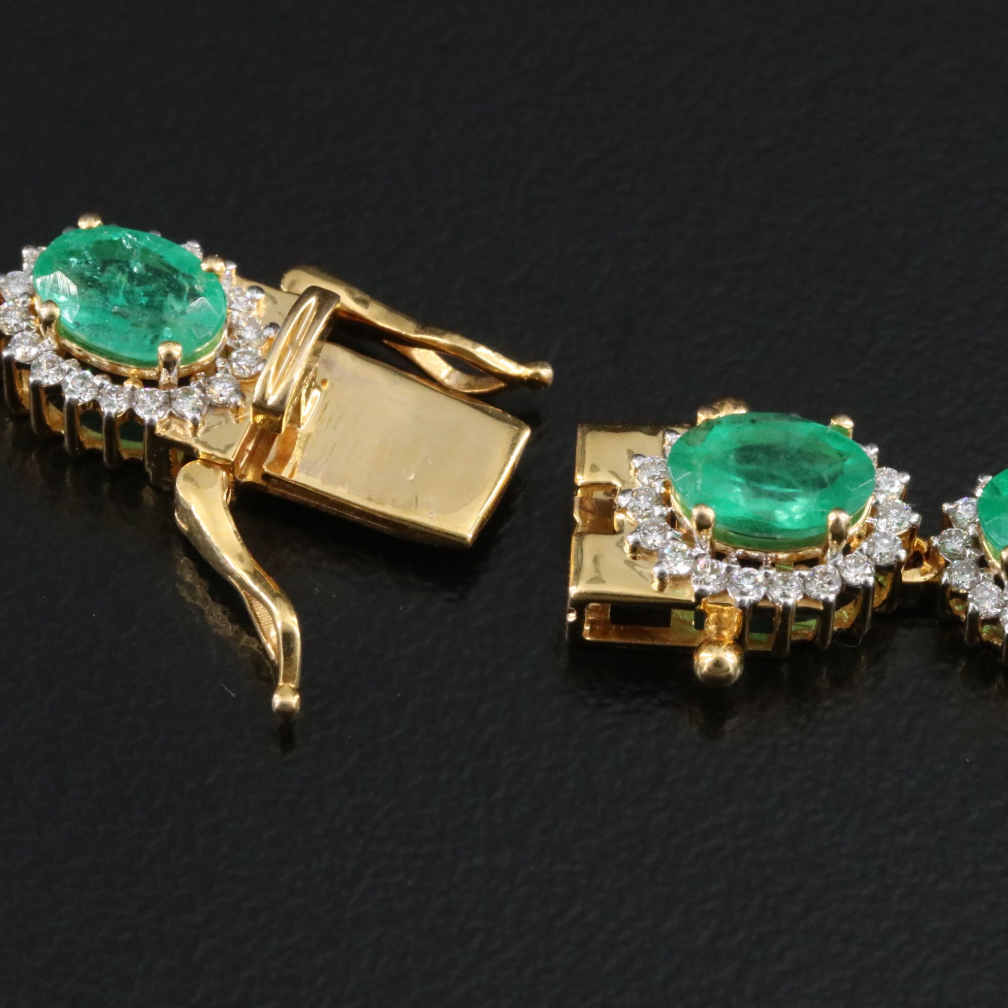 14K 22.21 CTW Emerald and 4.53 CTW Diamond Necklace