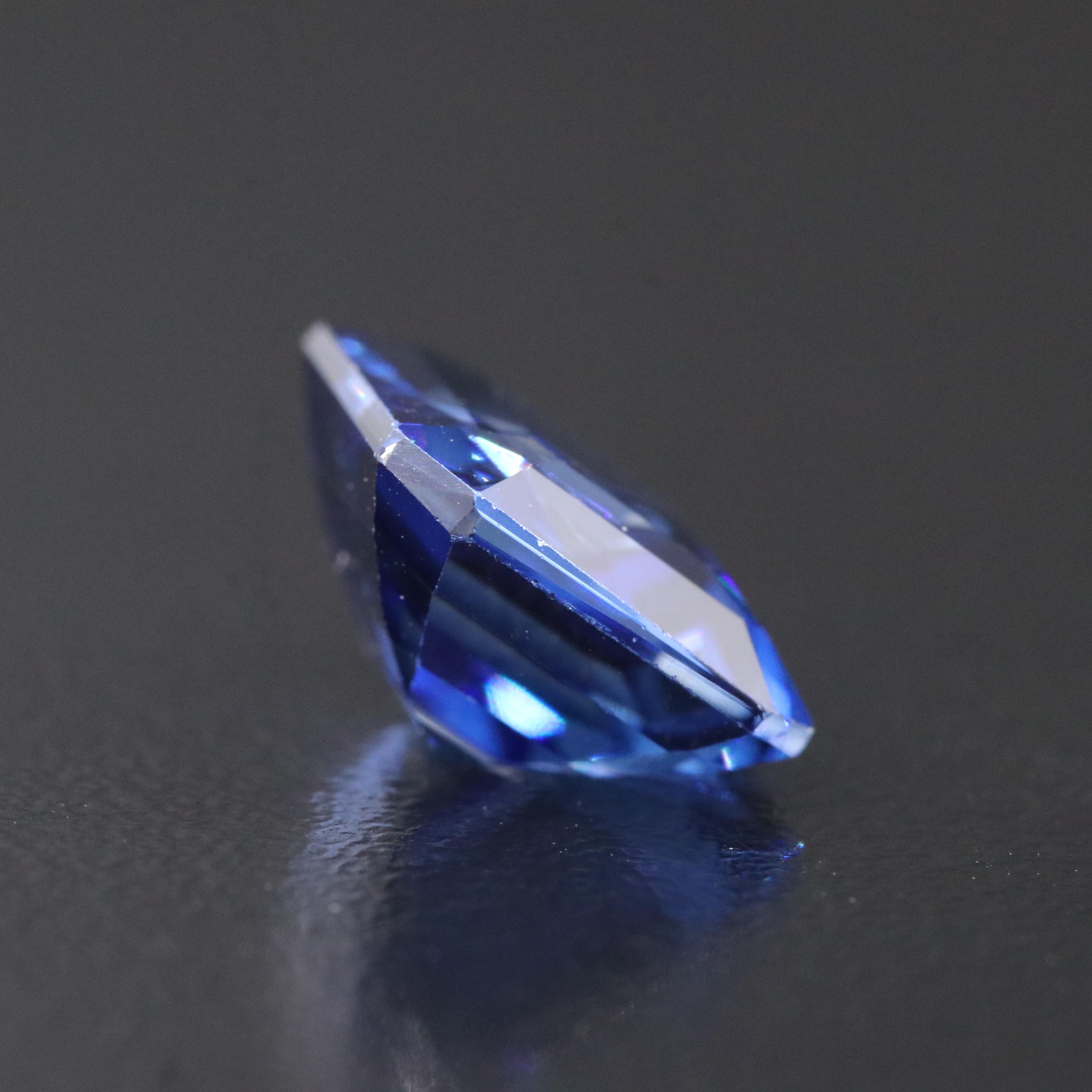 Loose 7.11 CT Lab Grown Sapphire