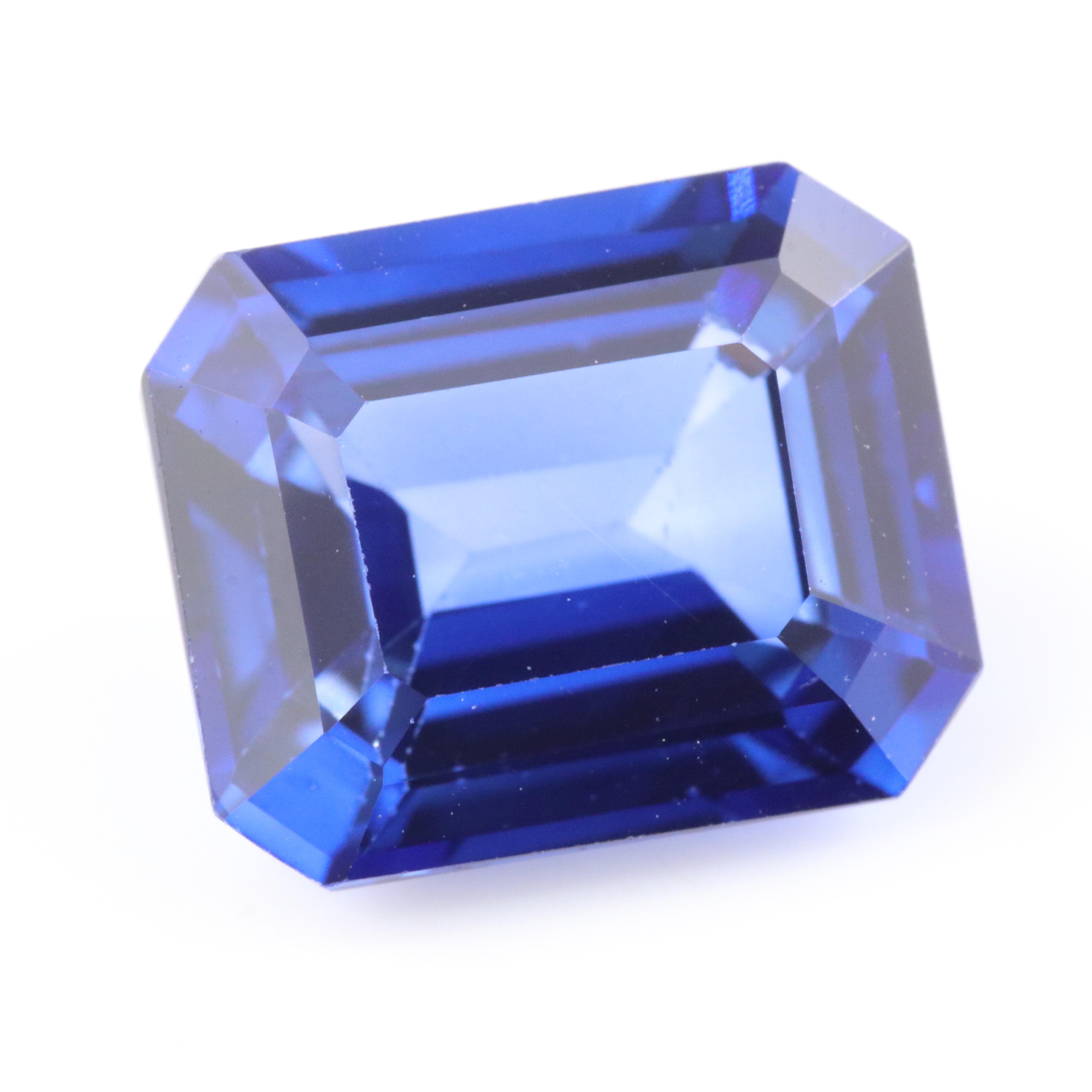 Loose 7.11 CT Lab Grown Sapphire