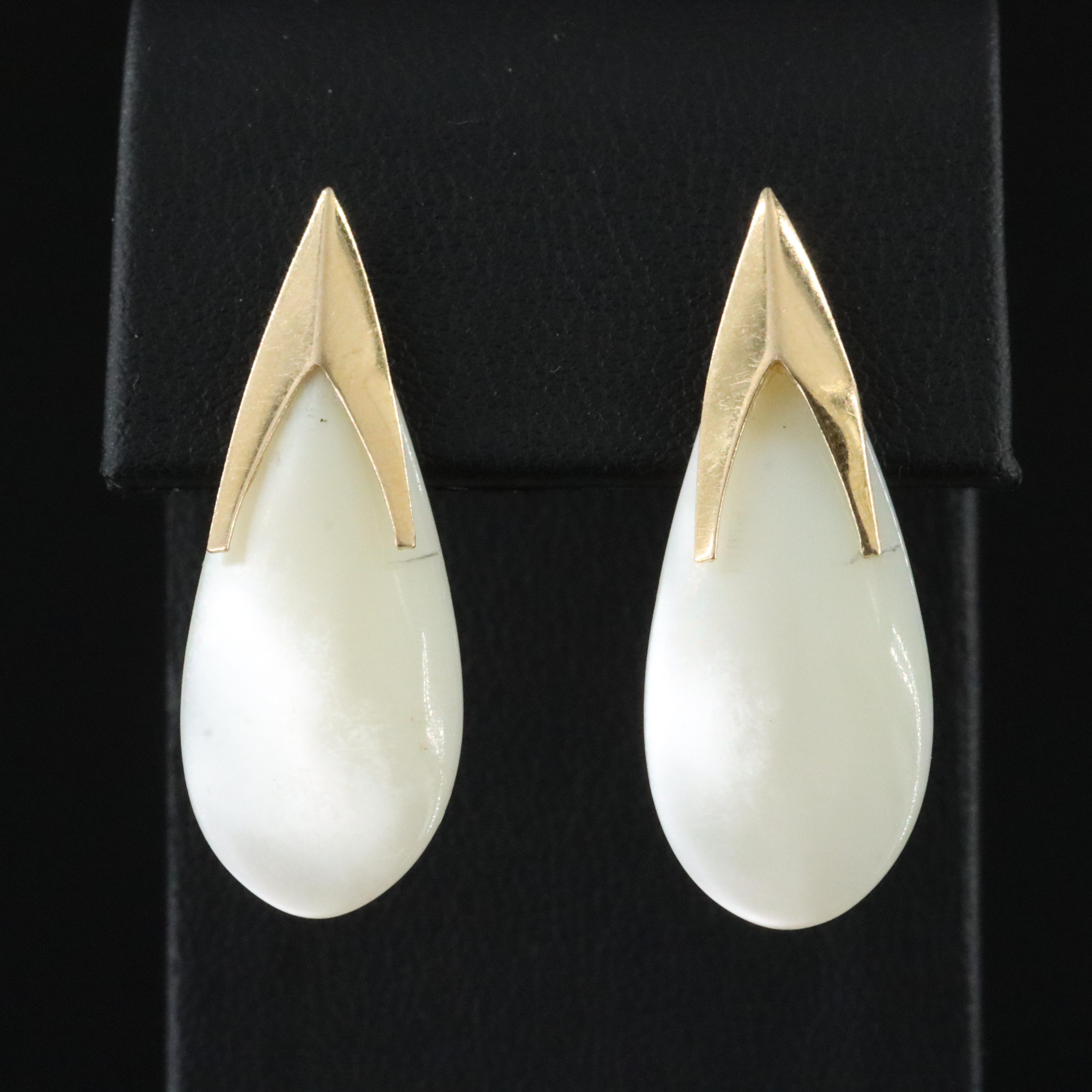14K Shell Drop Earrings